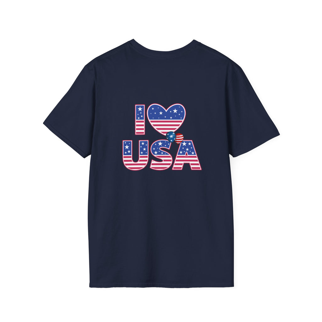 I Heart USA T-Shirt — Patriotic American Flag Tee for 4th of July