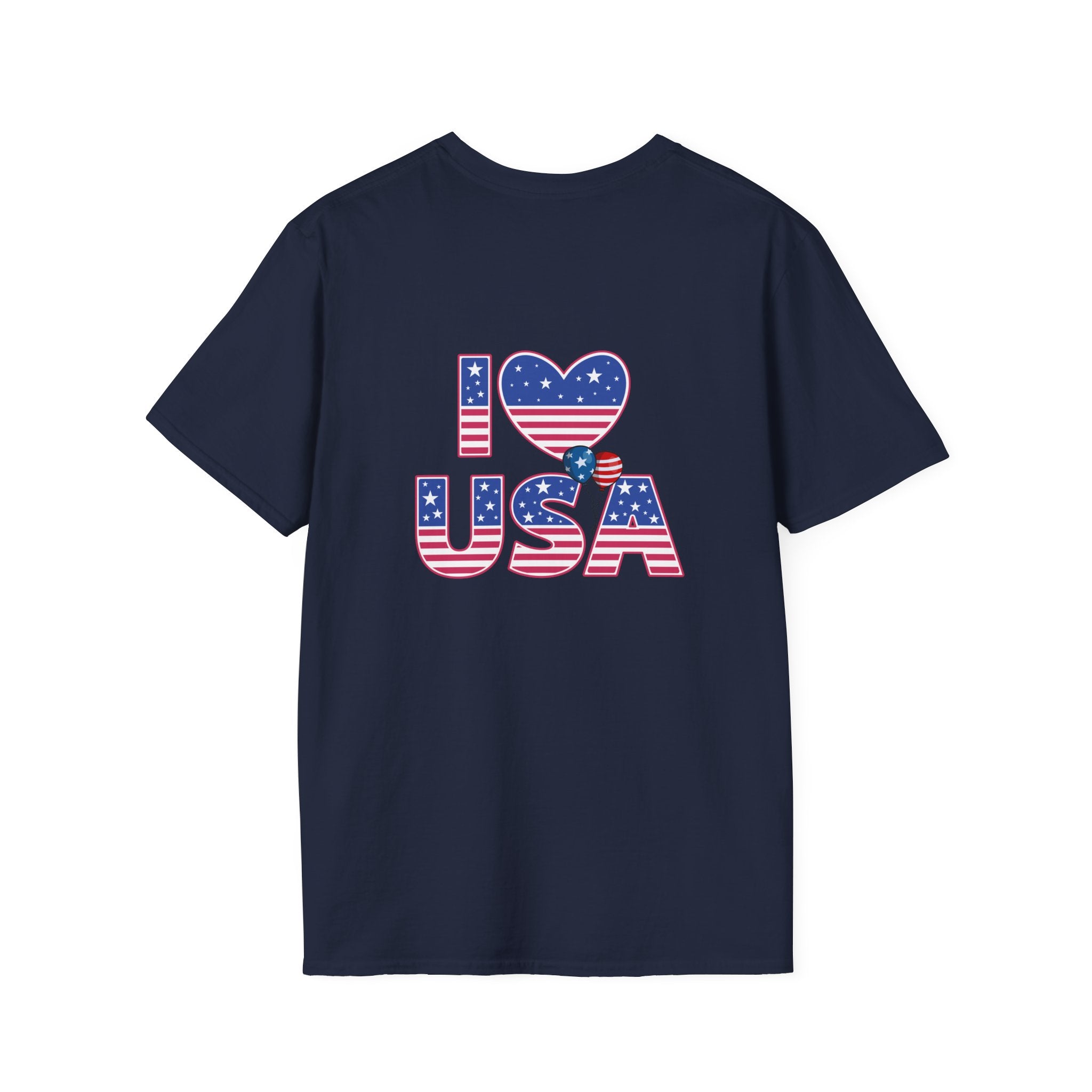 I Heart USA T-Shirt — Patriotic American Flag Tee for 4th of July