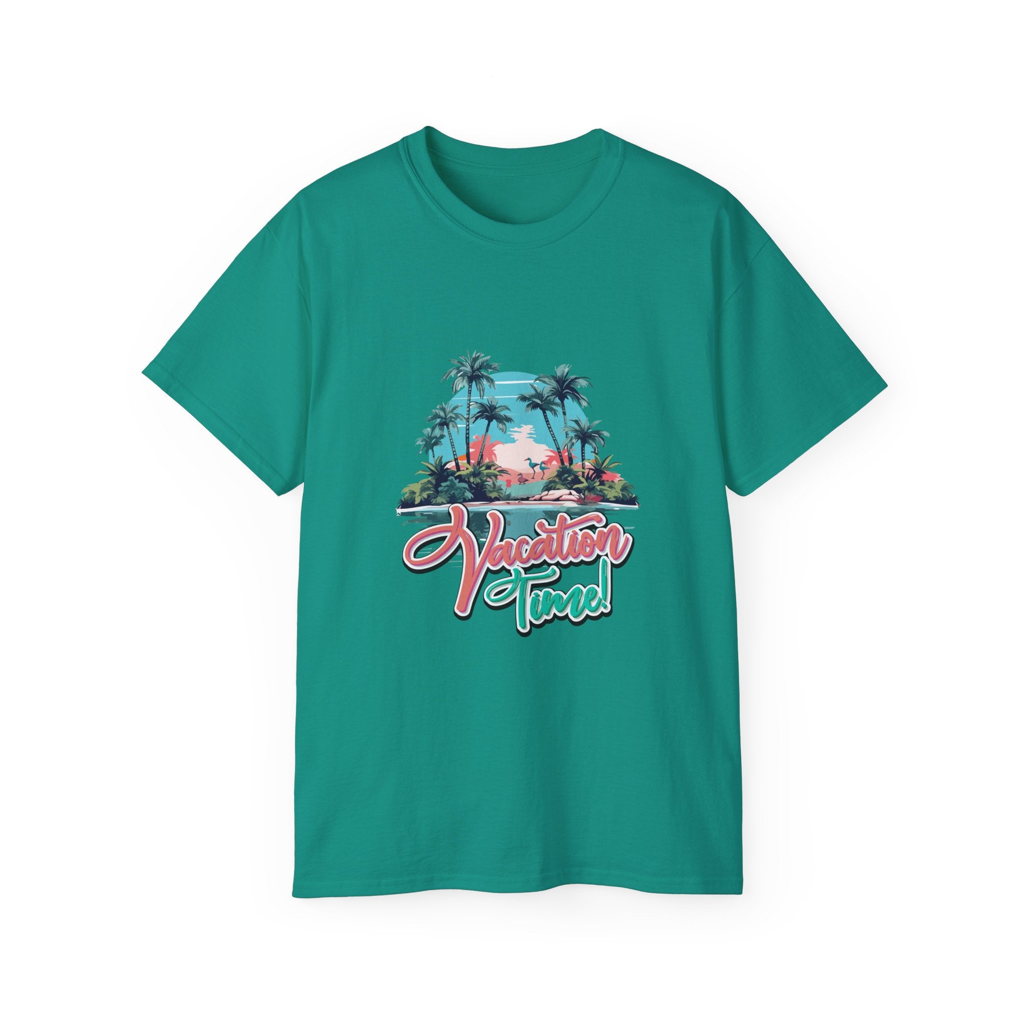Vacation Time T-Shirt — Tropical Palm Beach Retro Tee