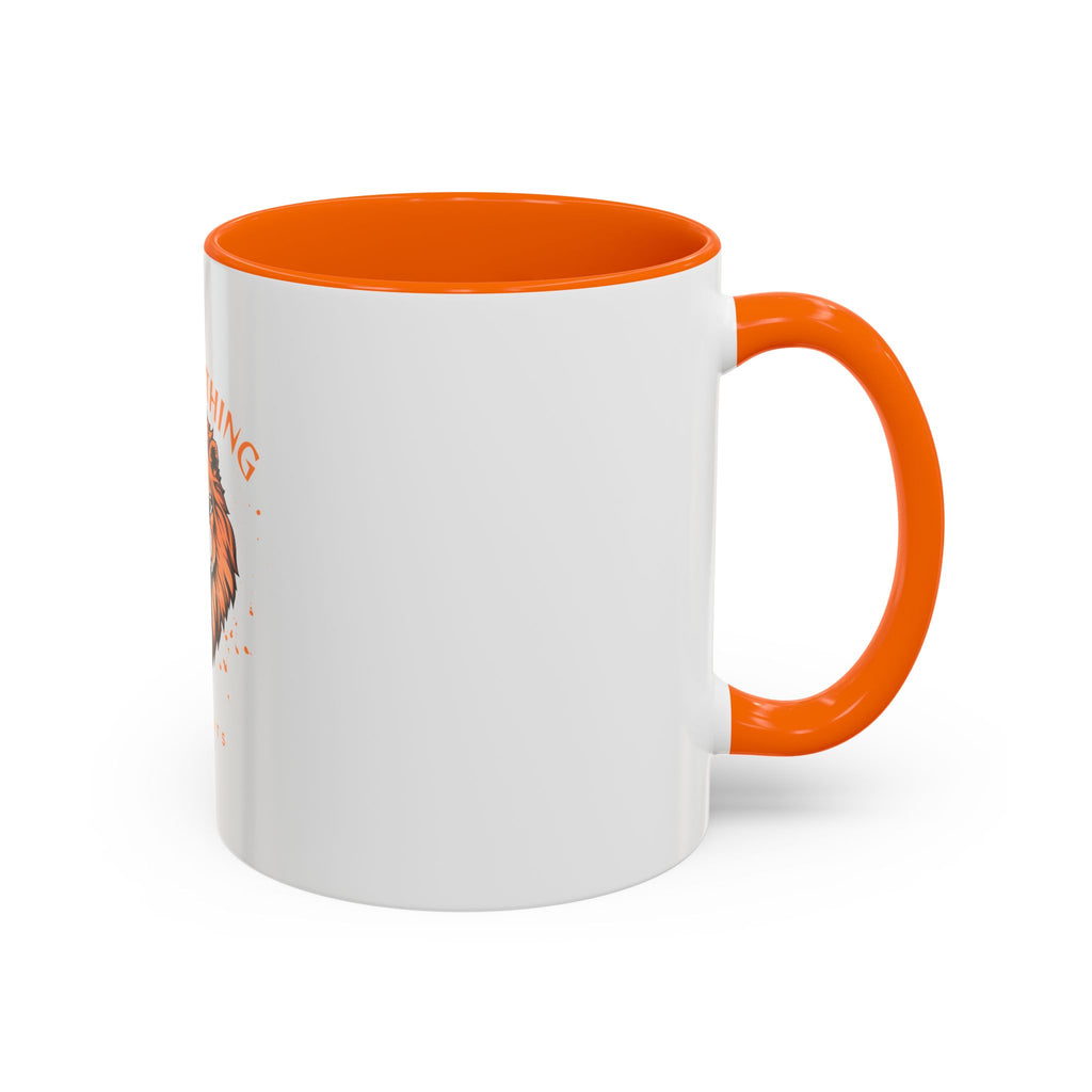 Fear Nothing Lion Accent Coffee Mug — Inspirational No Limits Motivational Gift
