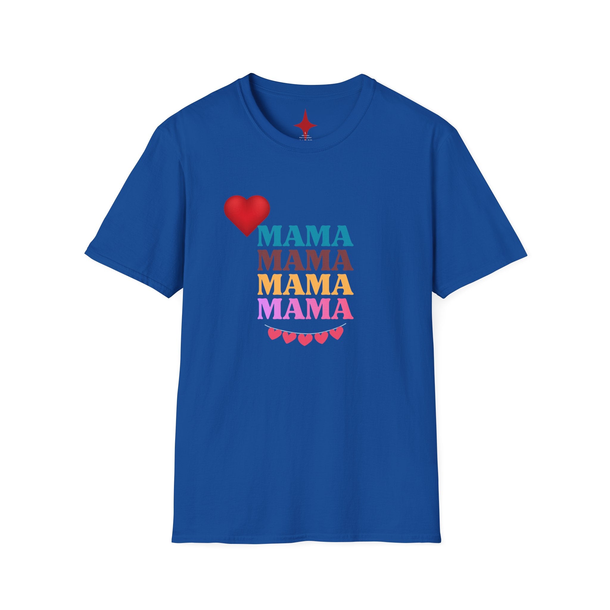 Mama Stack Heart T-Shirt — Colorful 'MAMA' Mother's Day Tee