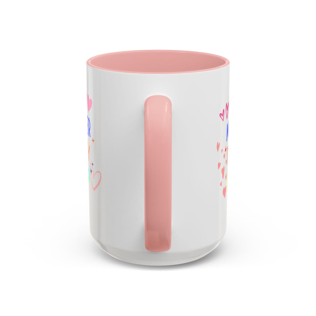 Mother/Mom Rainbow Accent Coffee Mug — 'Mom Mother Mommy Mama' Gift for Mother's Day