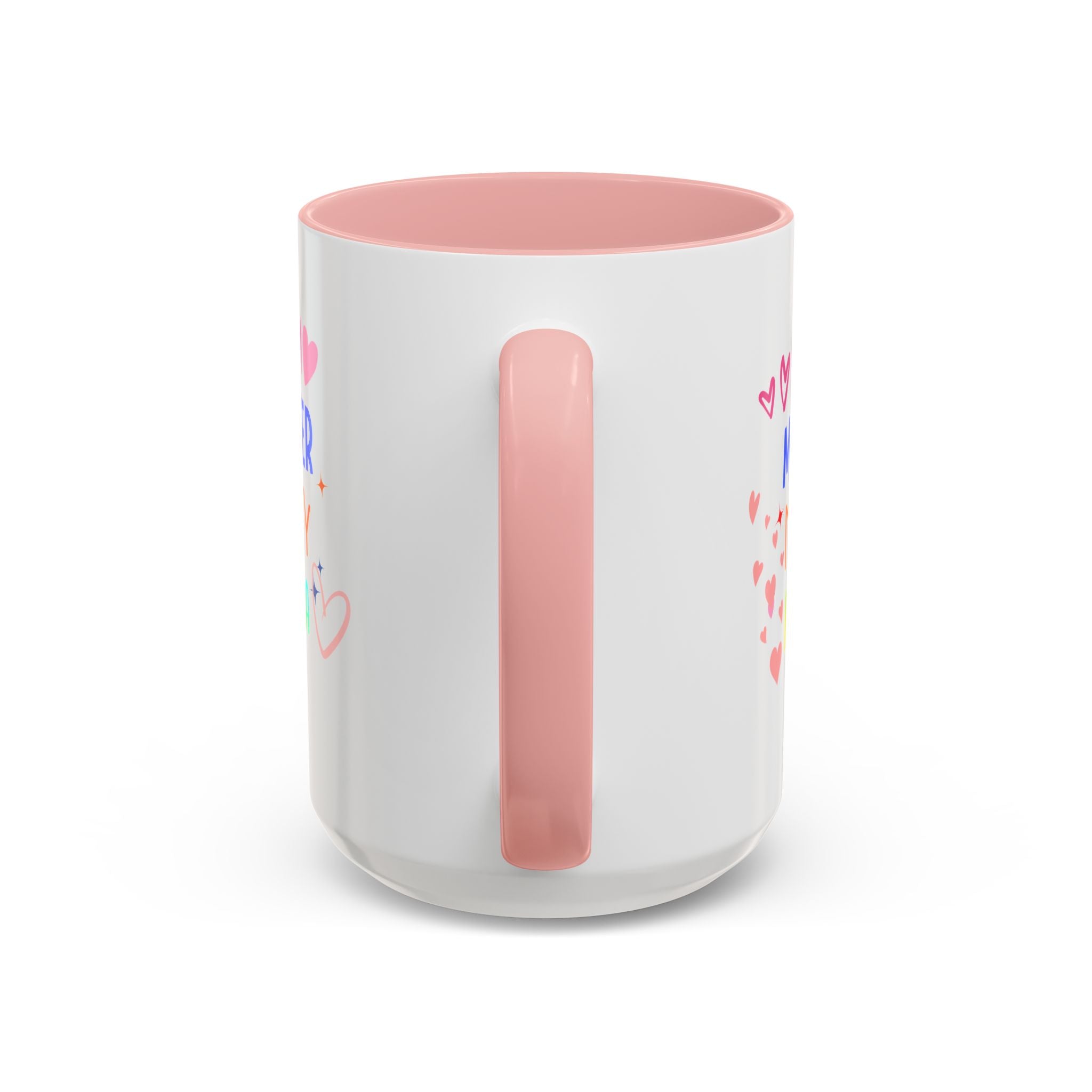 Mother/Mom Rainbow Accent Coffee Mug — 'Mom Mother Mommy Mama' Gift for Mother's Day