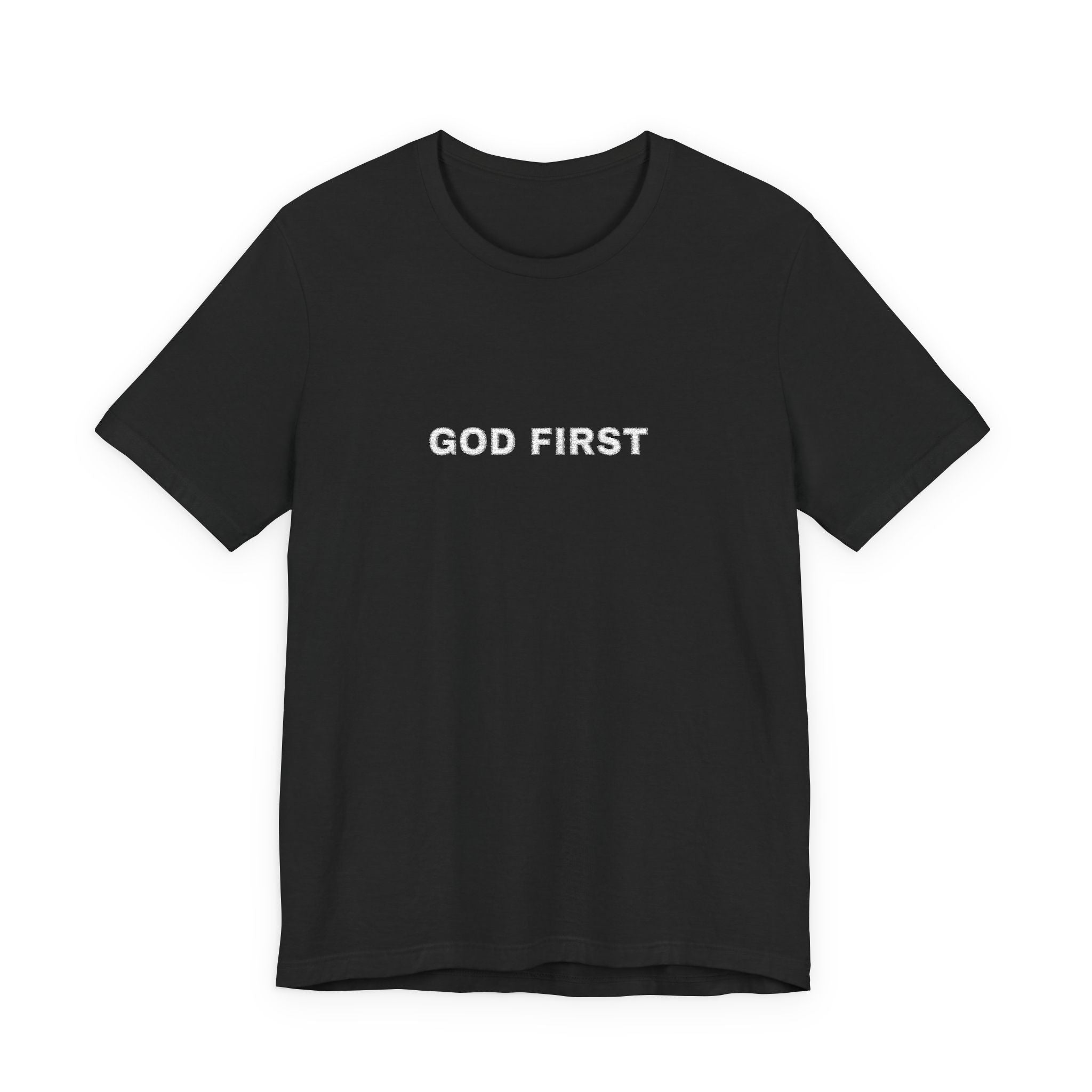 God First T-Shirt – Floral Lettering Christian Tee