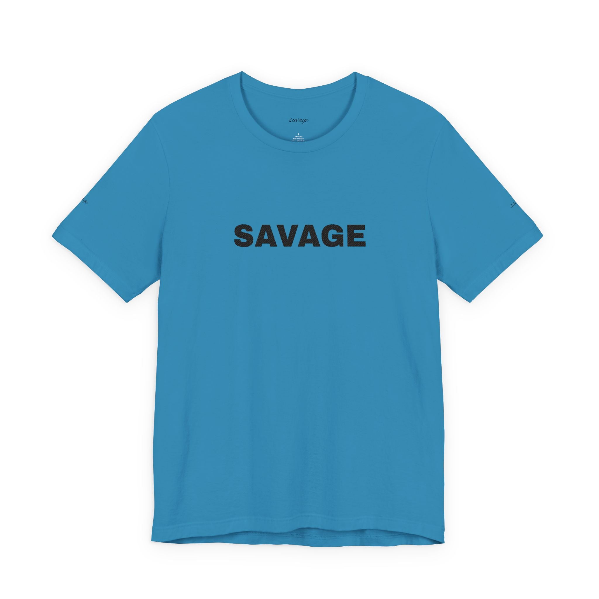 Savage Graphic Tee - Bold Text White T-Shirt