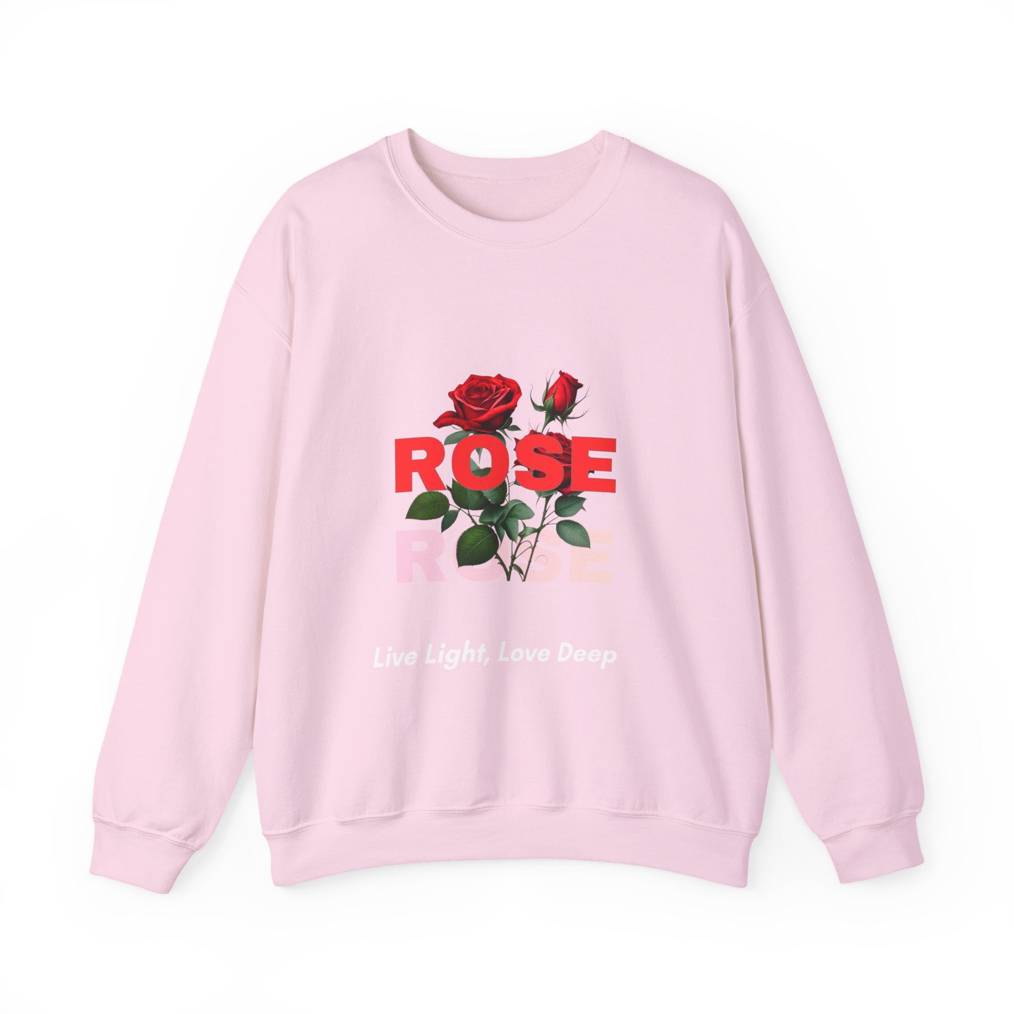 Rose Graphic Sweatshirt - Red Rose Floral Crewneck