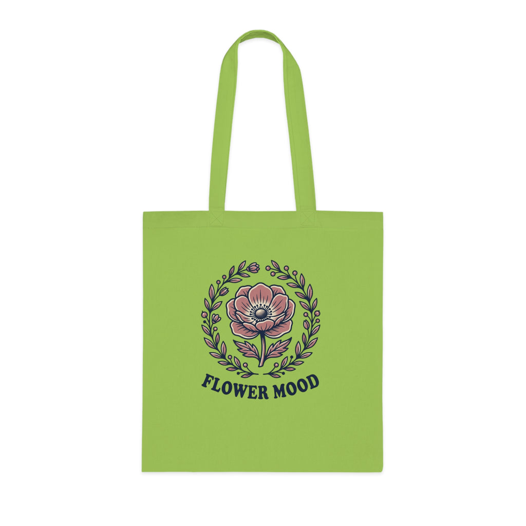 Summer Mood Floral Tote Bag – Retro Rose Cotton Tote