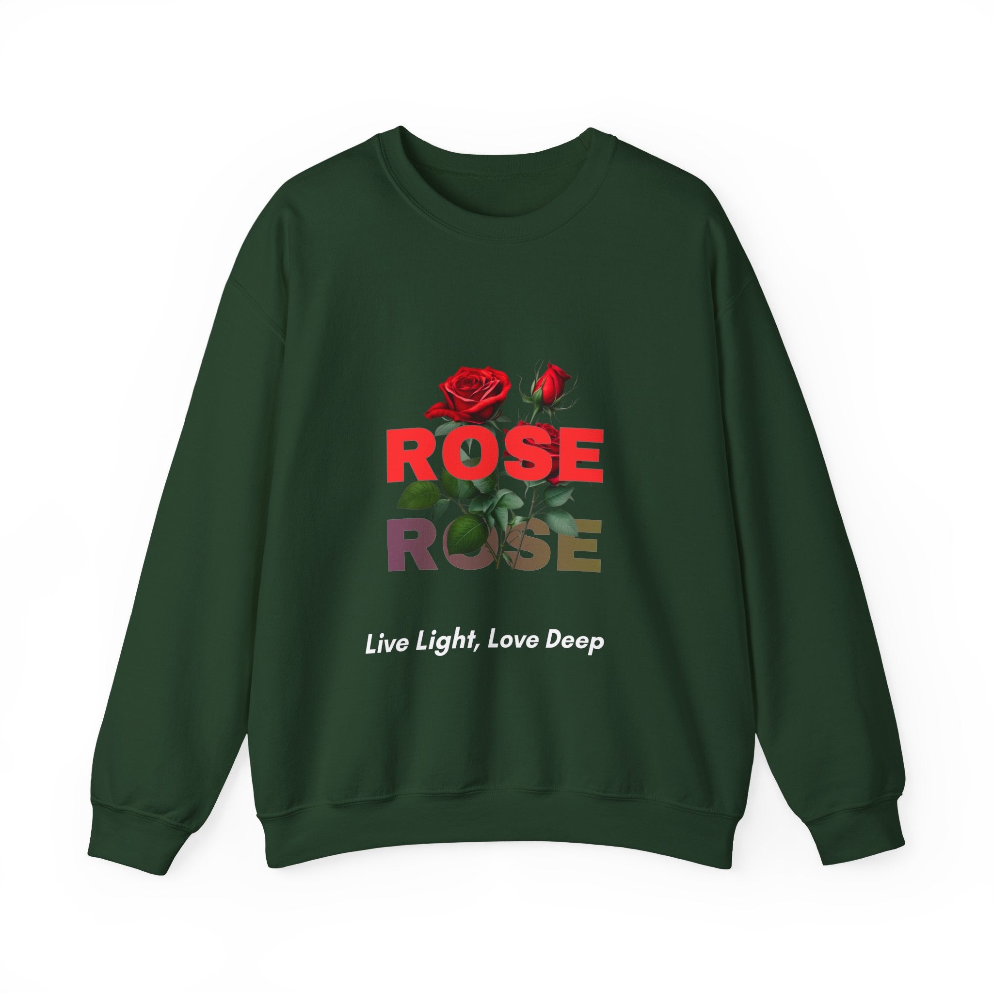 Rose Graphic Sweatshirt - Red Rose Floral Crewneck