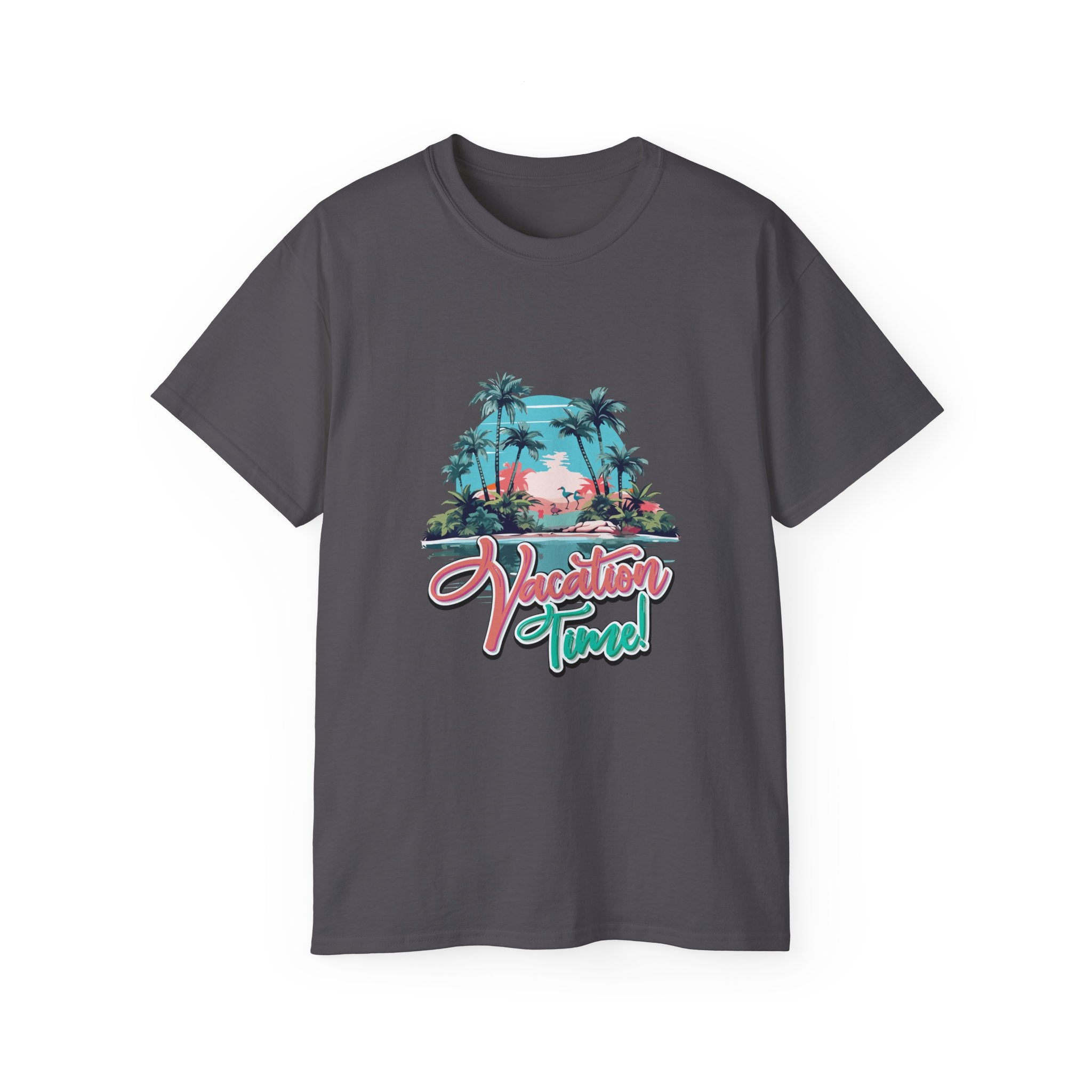 Vacation Time T-Shirt — Tropical Palm Beach Retro Tee