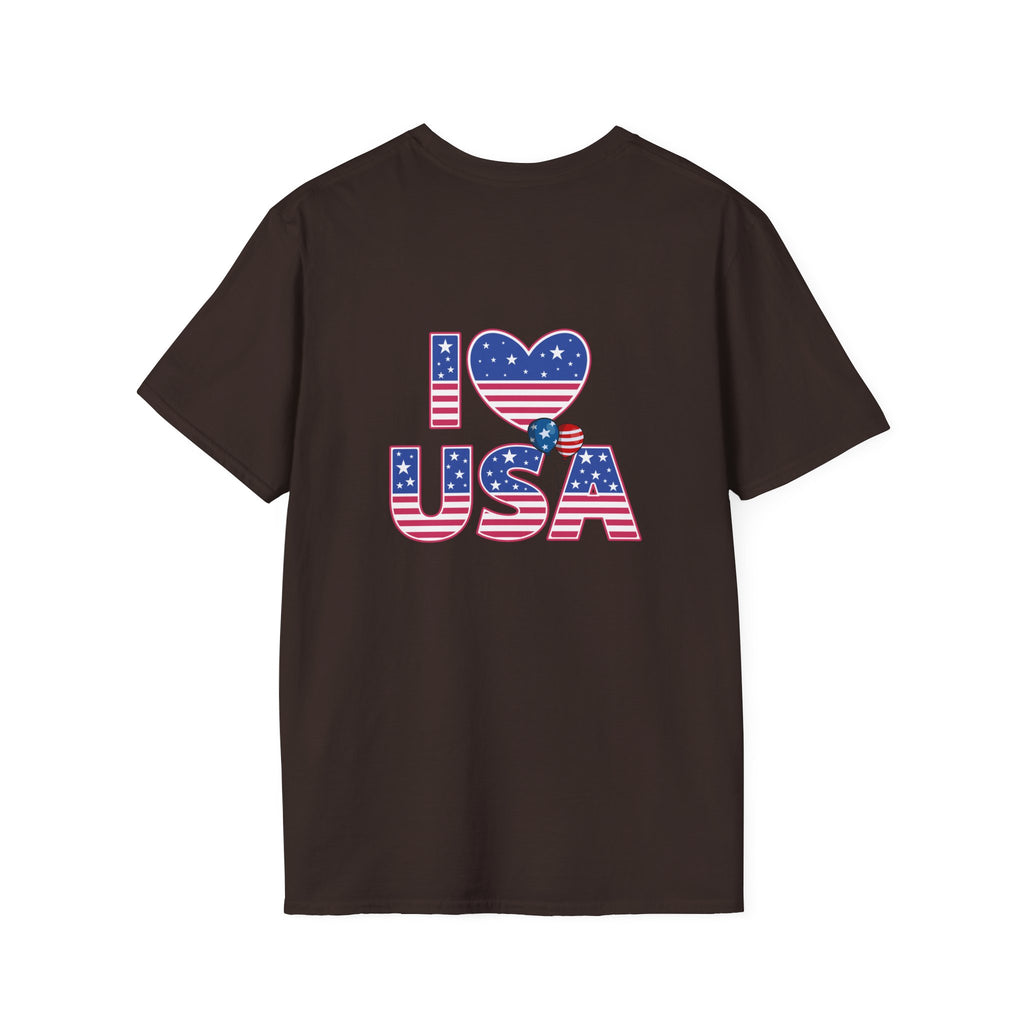 I Heart USA T-Shirt — Patriotic American Flag Tee for 4th of July