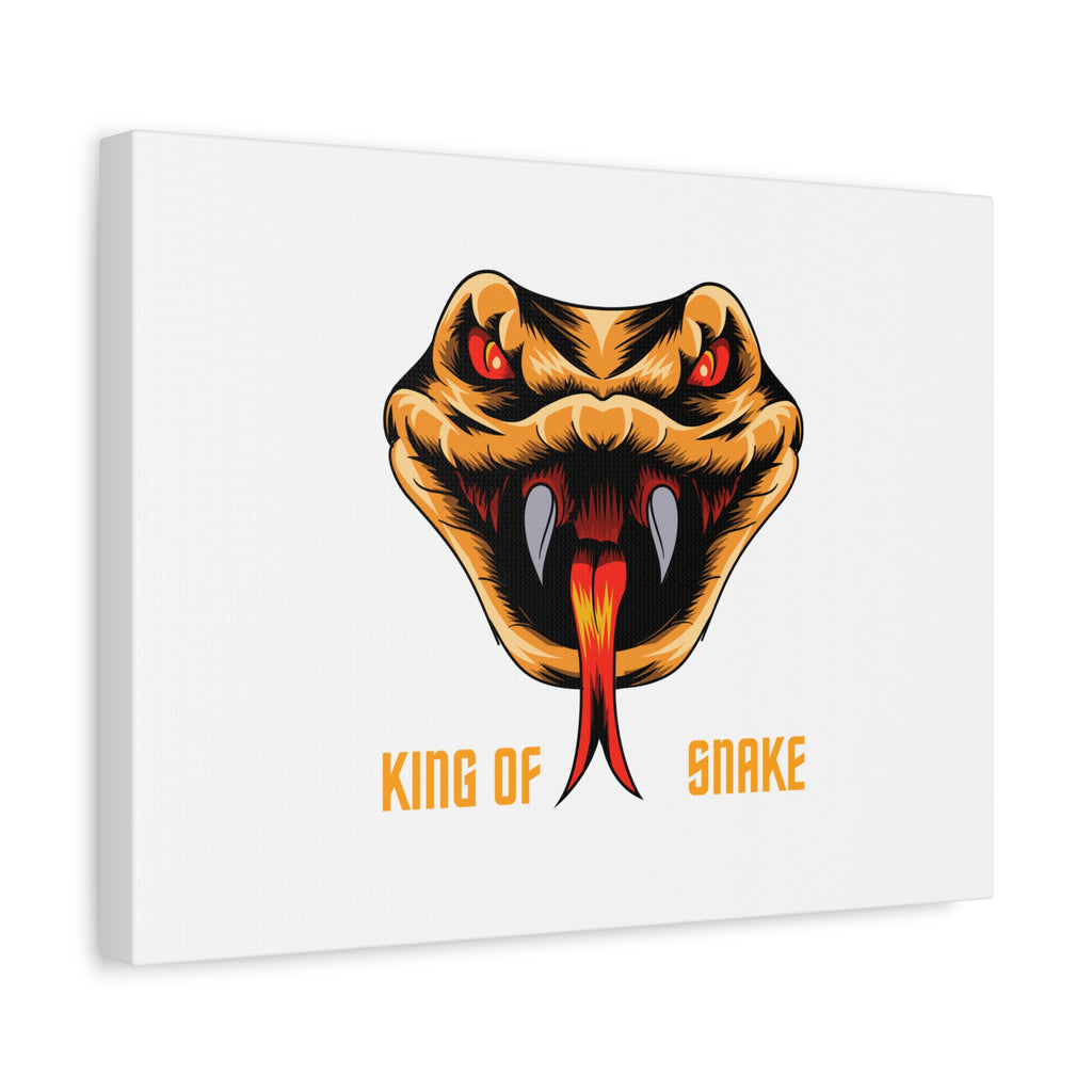 Snake Canvas Wall Art – "King of Snake" Fierce Cobra Head Matte Stretched Print