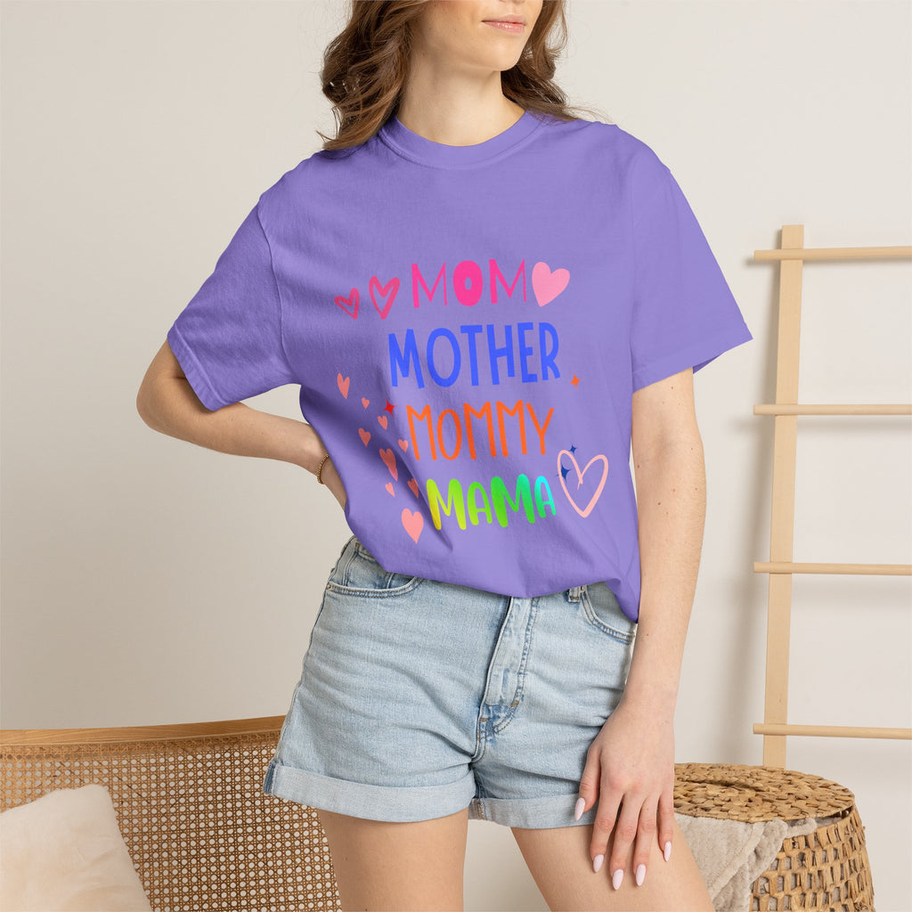 Mom • Mother • Mommy • Mama Colorful Hearts T-Shirt — Mother's Day Gift
