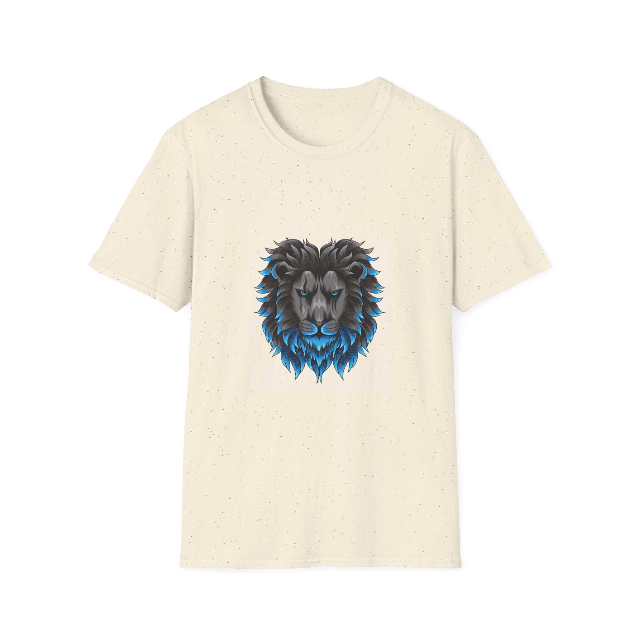 Lion Head T-Shirt — Bold Blue Mane Graphic Tee