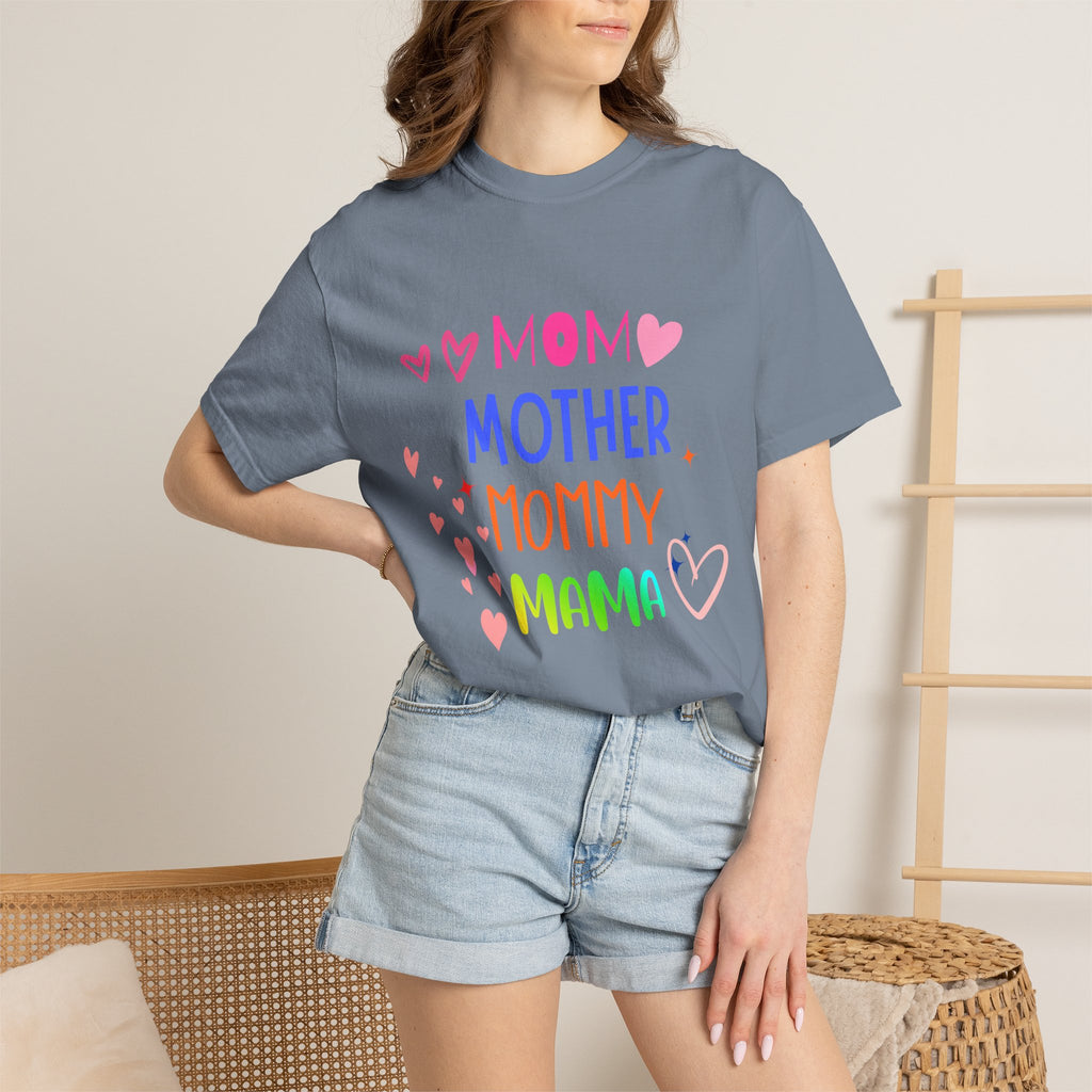Mom • Mother • Mommy • Mama Colorful Hearts T-Shirt — Mother's Day Gift