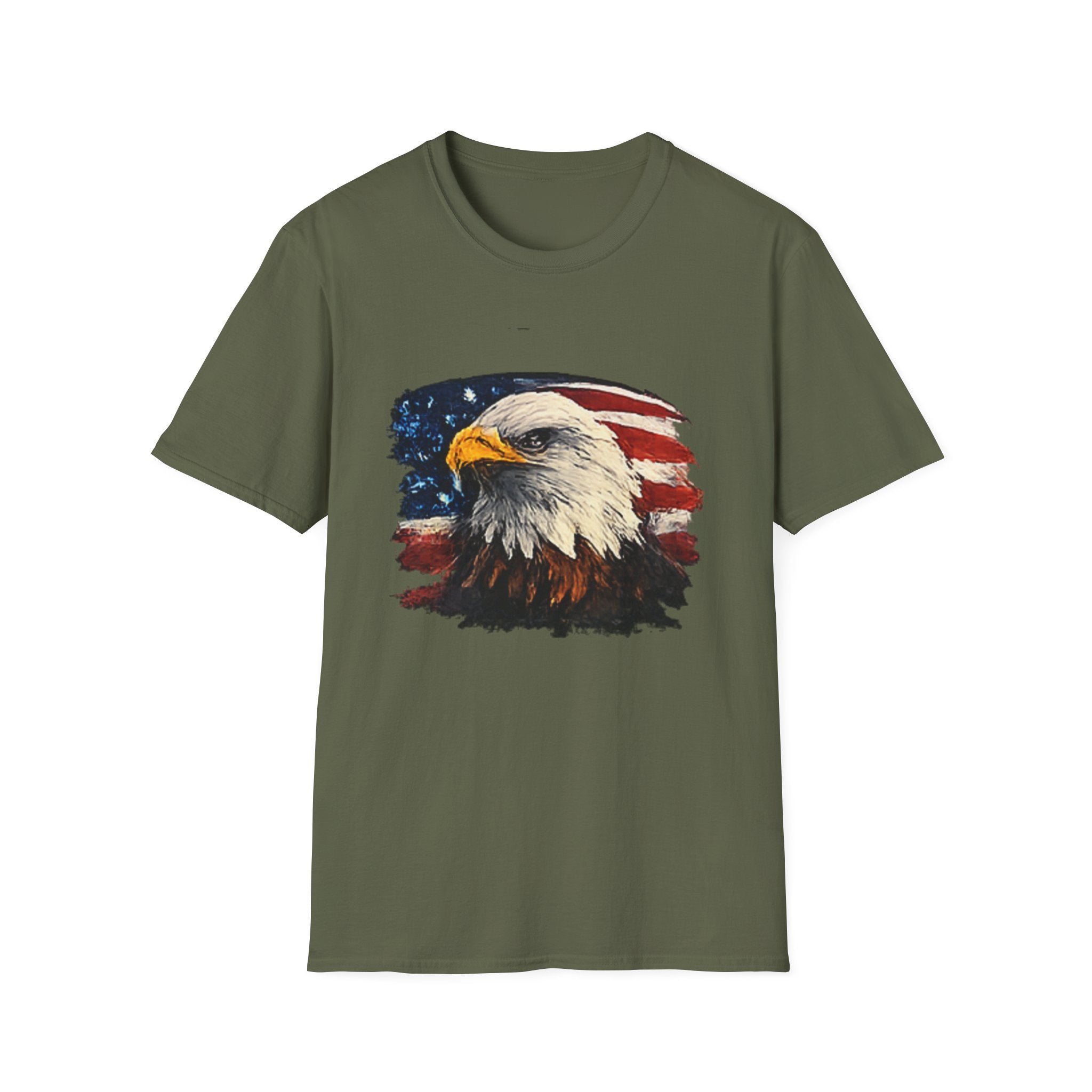 Patriotic Eagle T-Shirt — American Flag Bald Eagle Graphic Tee