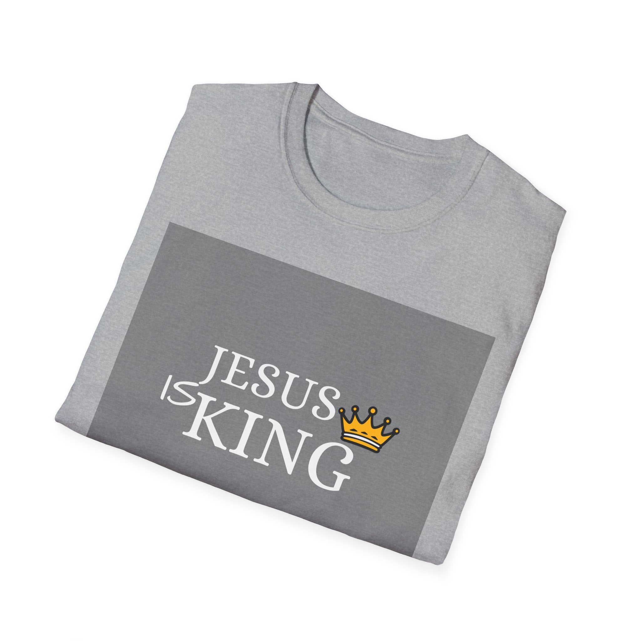 Jesus Is King T-Shirt — Christian Faith Tee with Crown Graphic