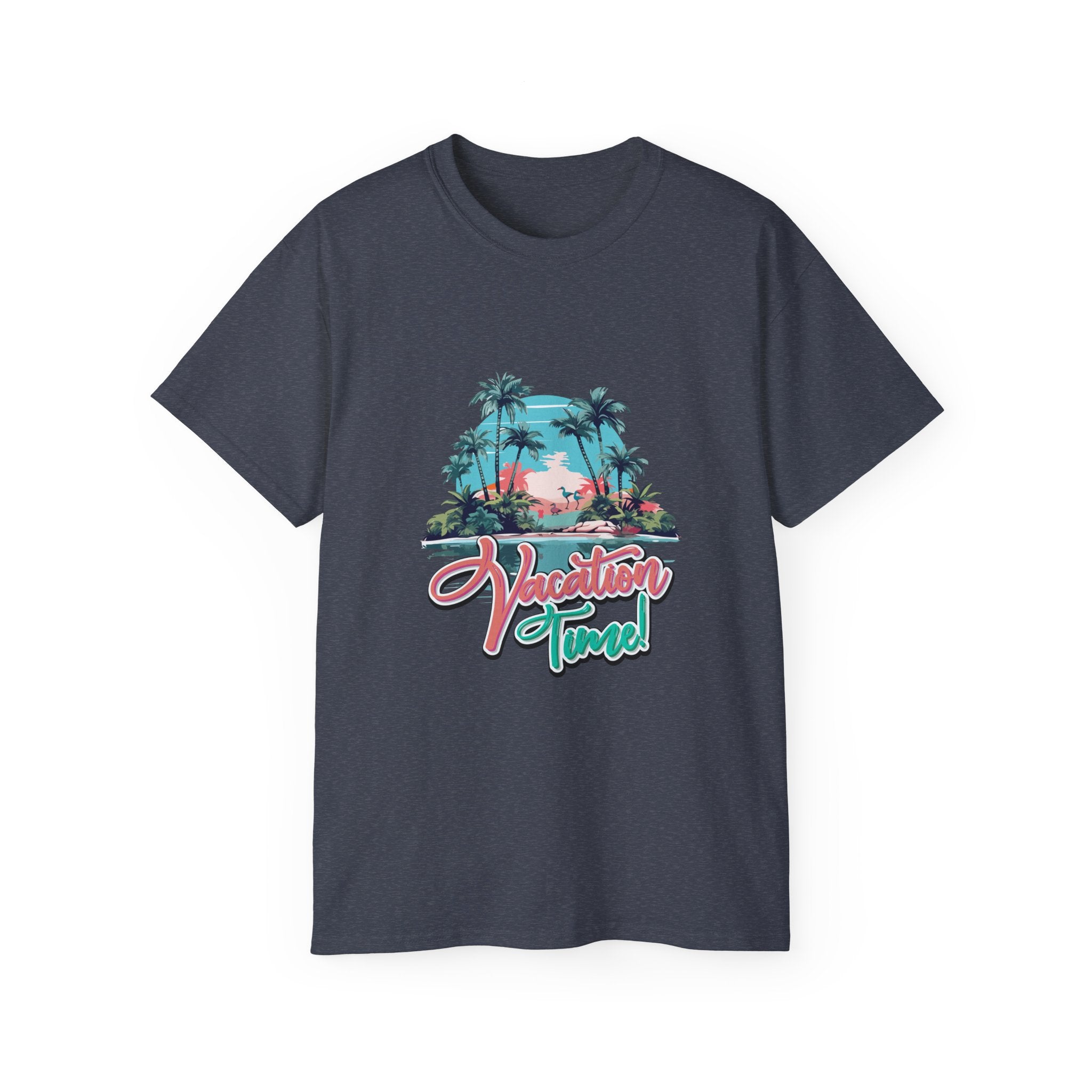 Vacation Time T-Shirt — Tropical Palm Beach Retro Tee