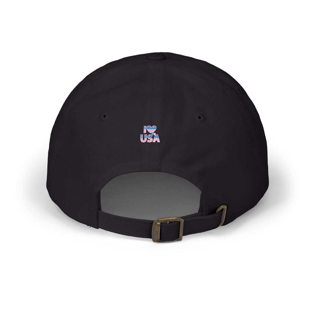 Patriotic USA Dad Cap — Small American Flag Embroidered Baseball Hat