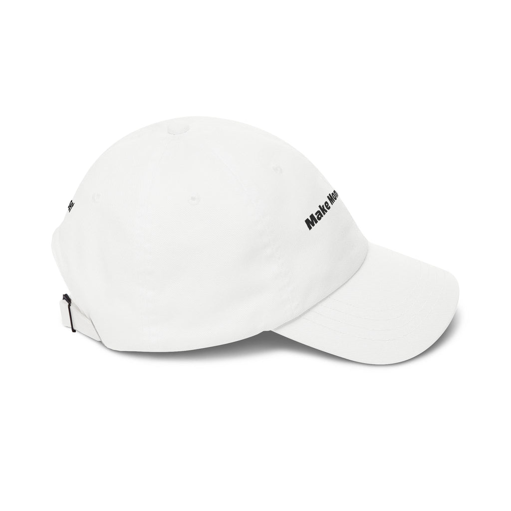 Make Money Moves Dad Cap — White Embroidered 'Make Money Moves' Front & 'Mindset' Back