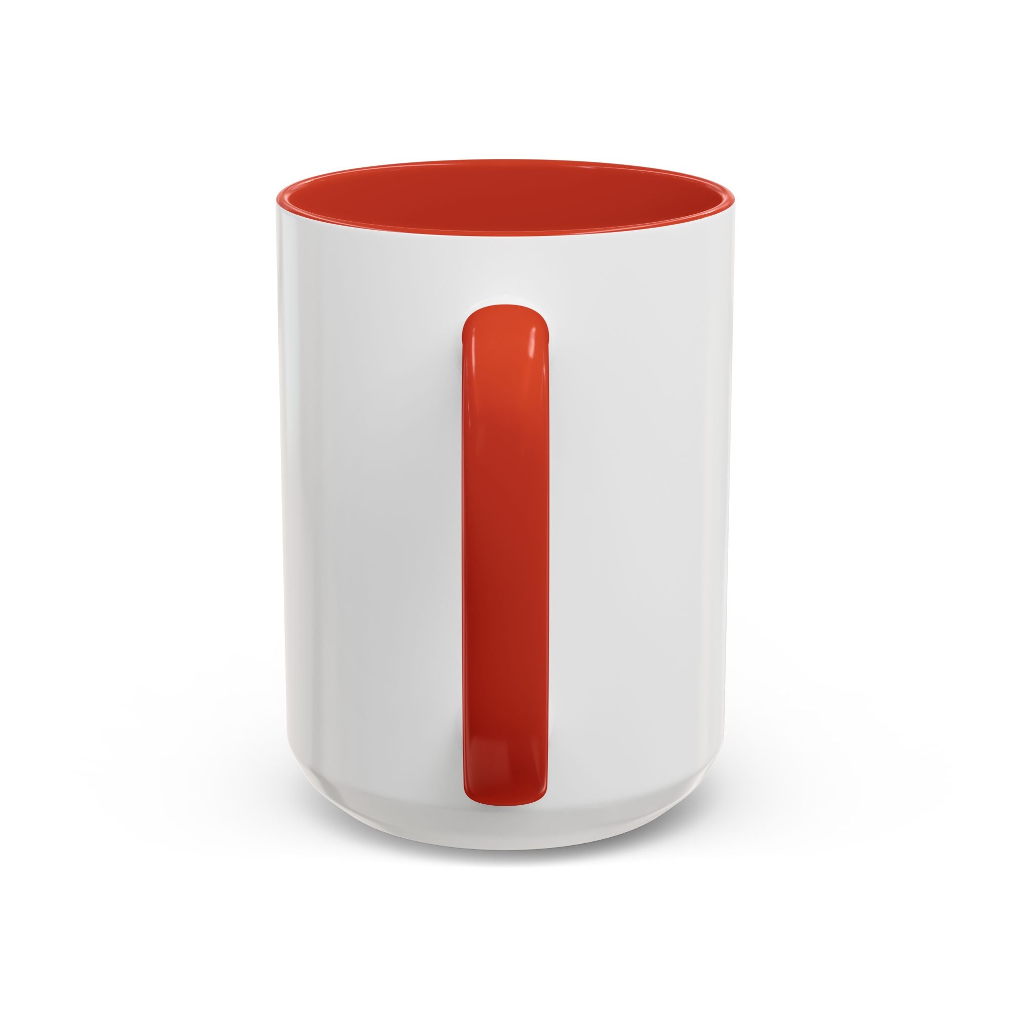 Love Heart Accent Mug – Red Heart with "LOVE" Banner, Valentine's Day Coffee Cup