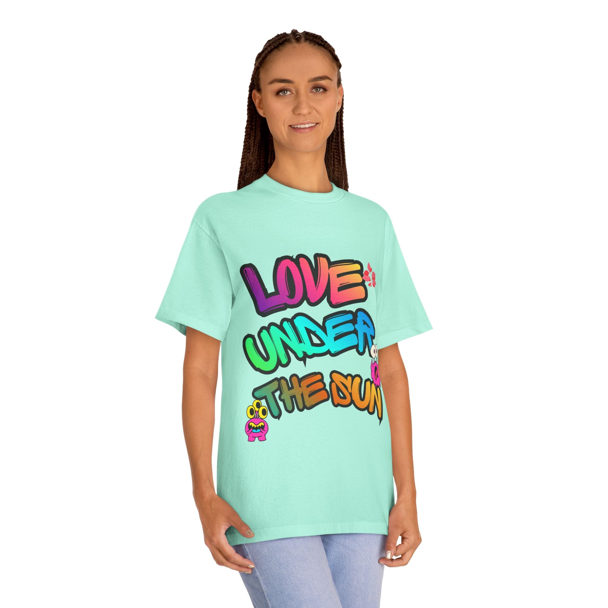 Love Under The Sun Graphic Tee — Colorful Retro Streetwear T-Shirt