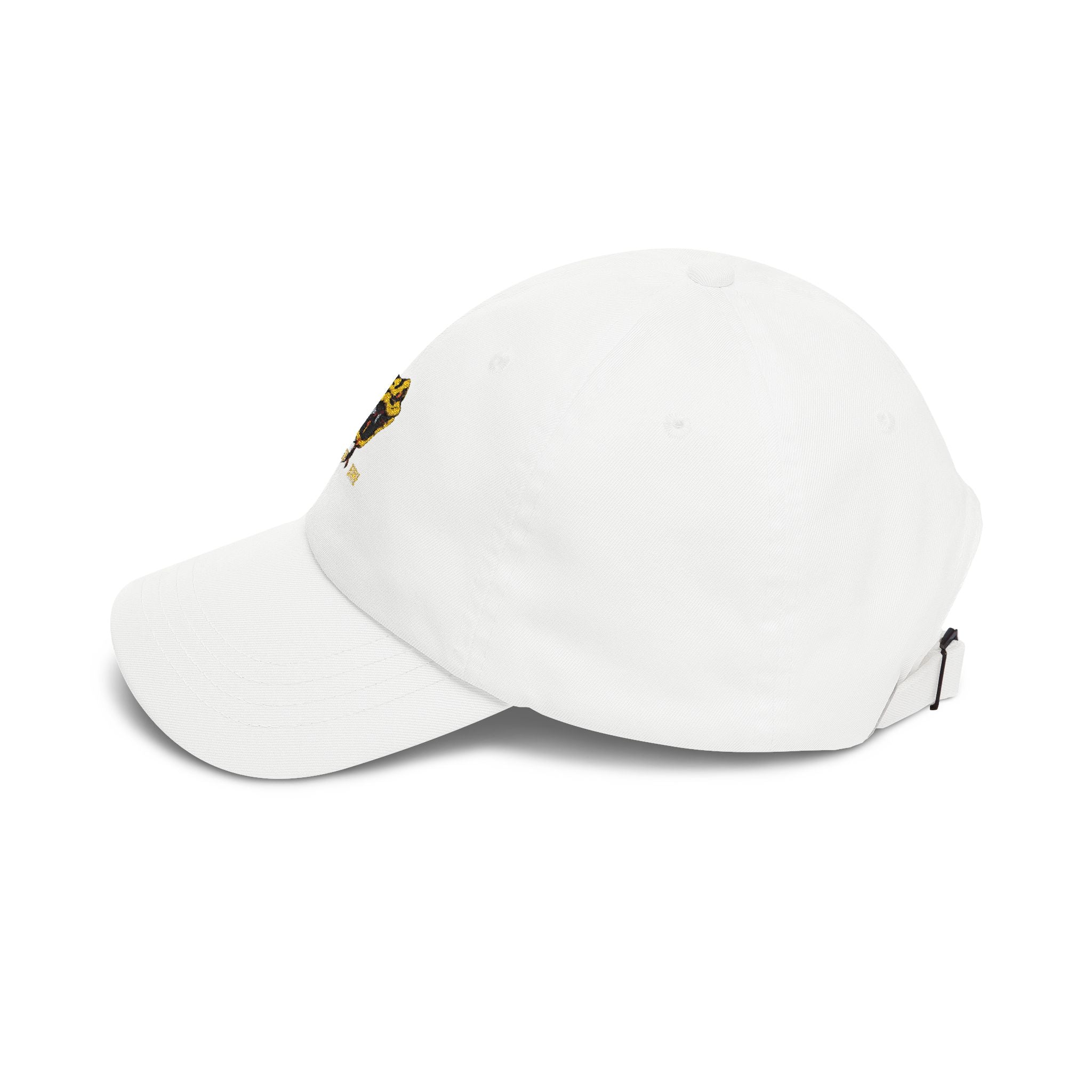 Dad Cap with Yellow Snake Embroidery — Retro Viper Logo Hat