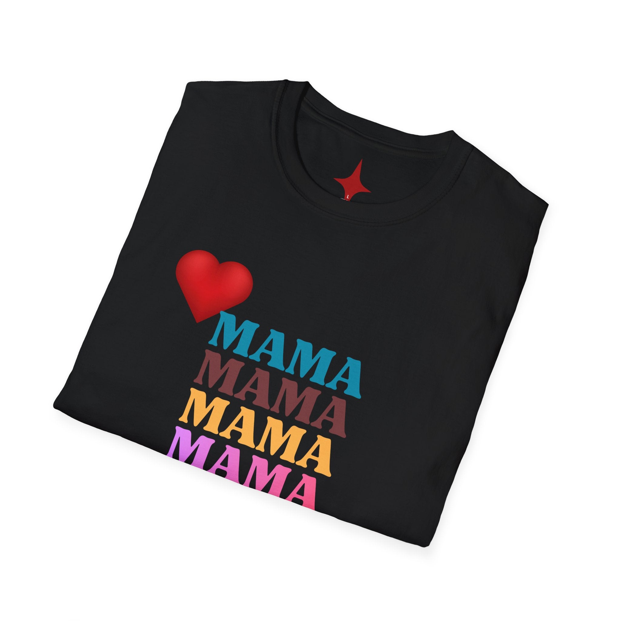 Mama Stack Heart T-Shirt — Colorful 'MAMA' Mother's Day Tee