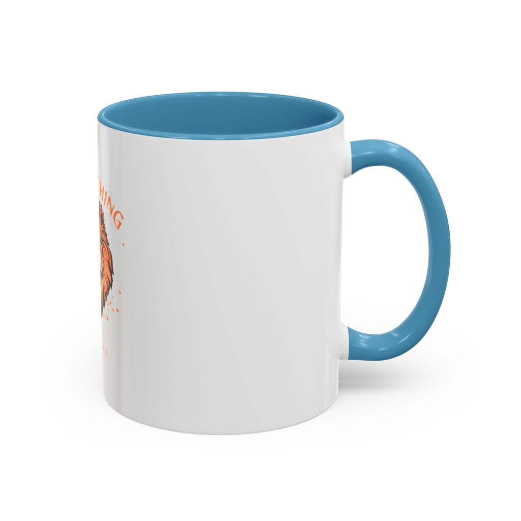 Fear Nothing Lion Accent Coffee Mug — Inspirational No Limits Motivational Gift