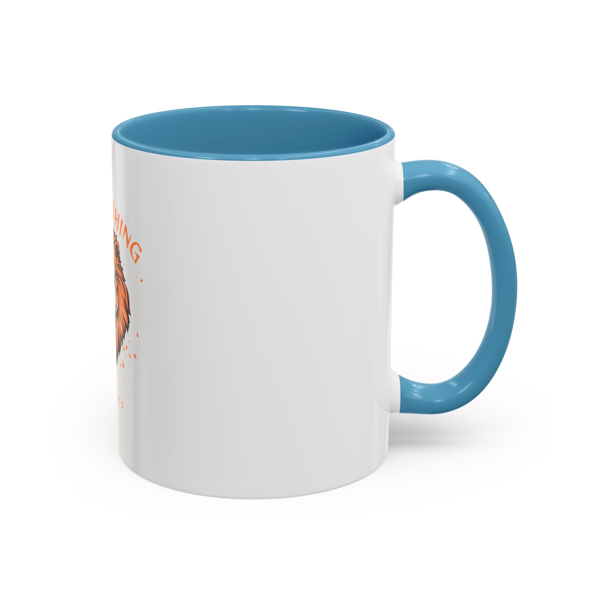 Fear Nothing Lion Accent Coffee Mug — Inspirational No Limits Motivational Gift