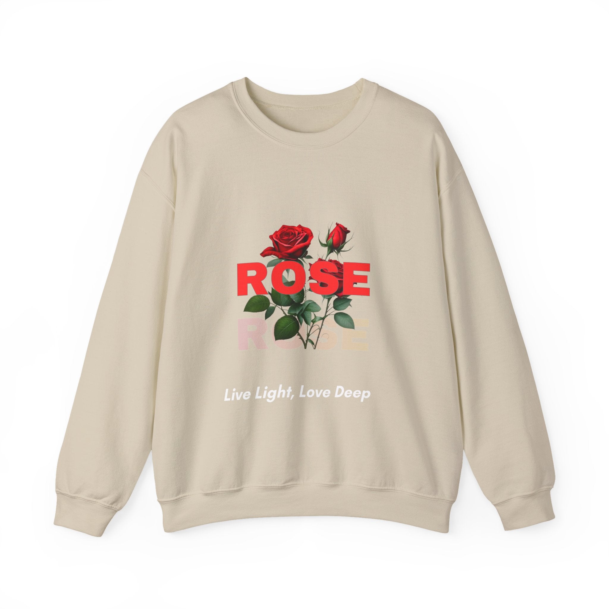 Rose Graphic Sweatshirt - Red Rose Floral Crewneck