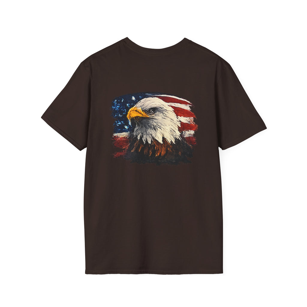 Patriotic Eagle T-Shirt — American Flag Bald Eagle Graphic Tee