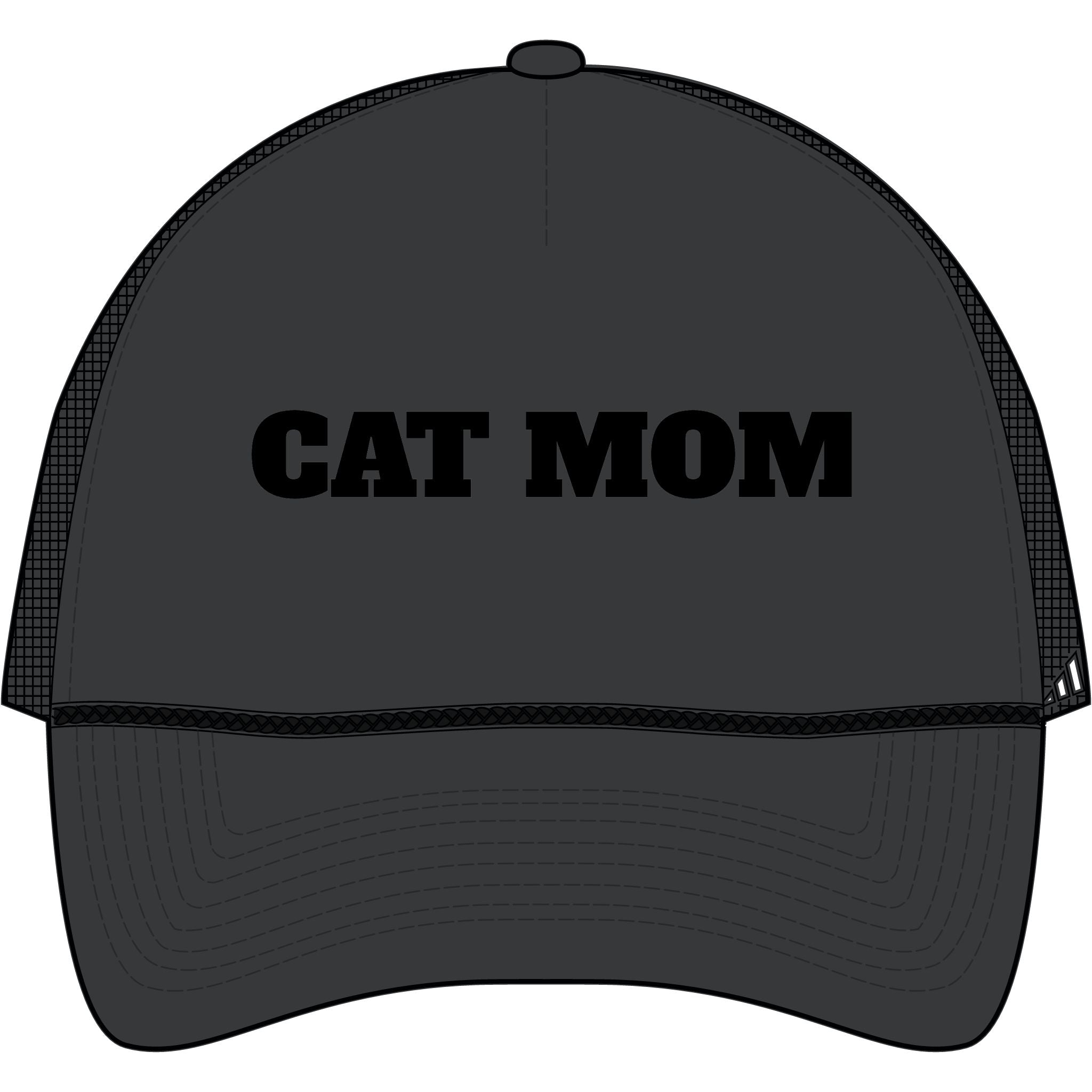 Cat Mom Trucker Cap — Retro Bold Patch Hat for Cat Lovers