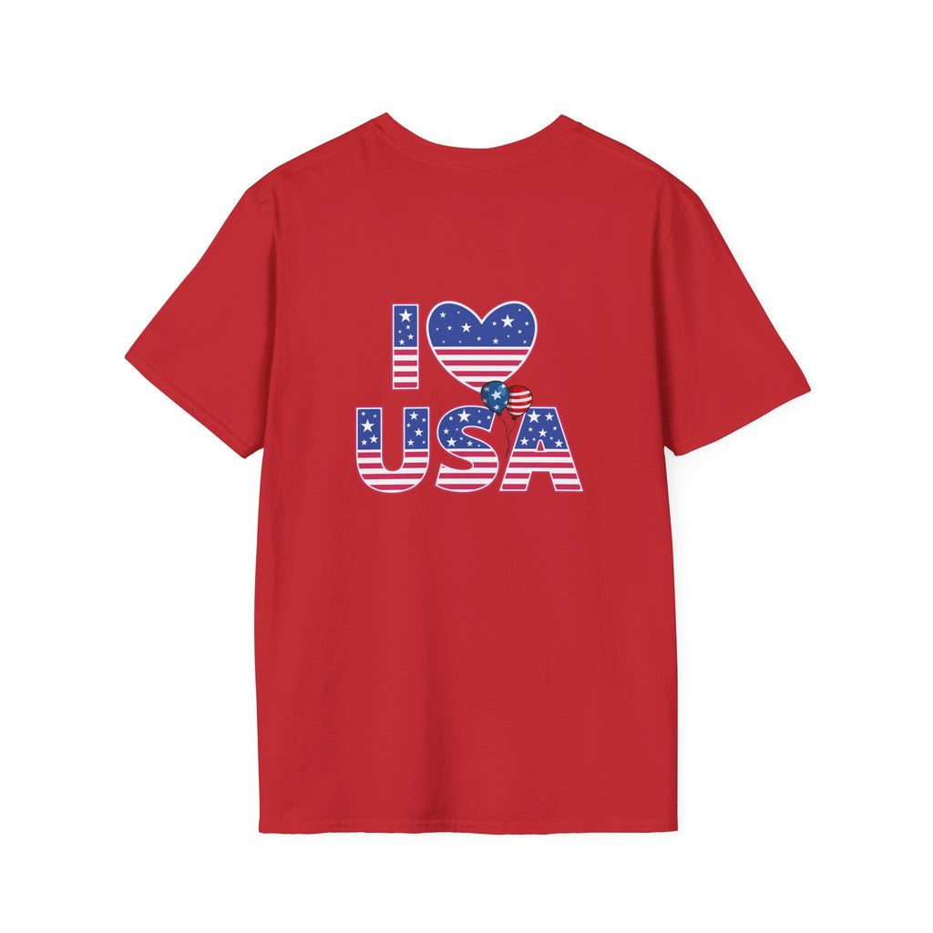 I Heart USA T-Shirt — Patriotic American Flag Tee for 4th of July