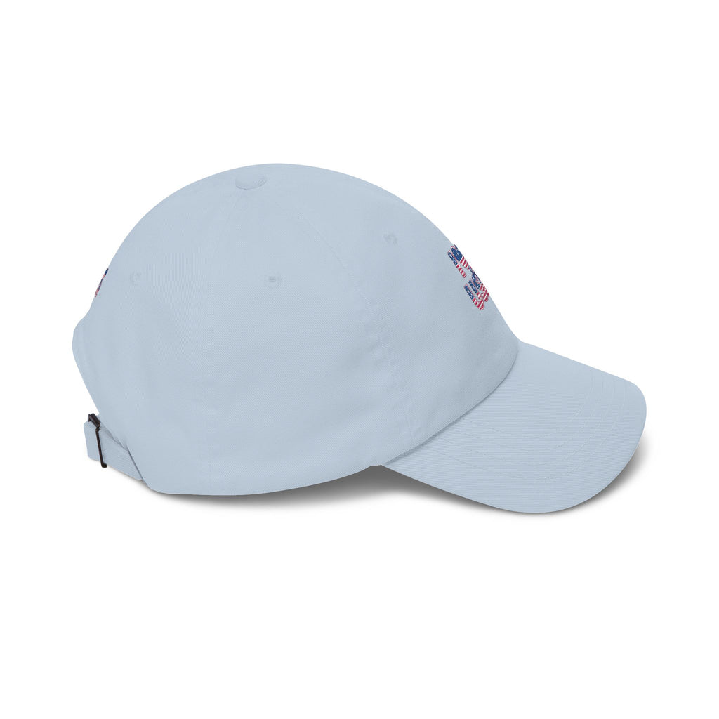 Patriotic USA Dad Cap — Small American Flag Embroidered Baseball Hat