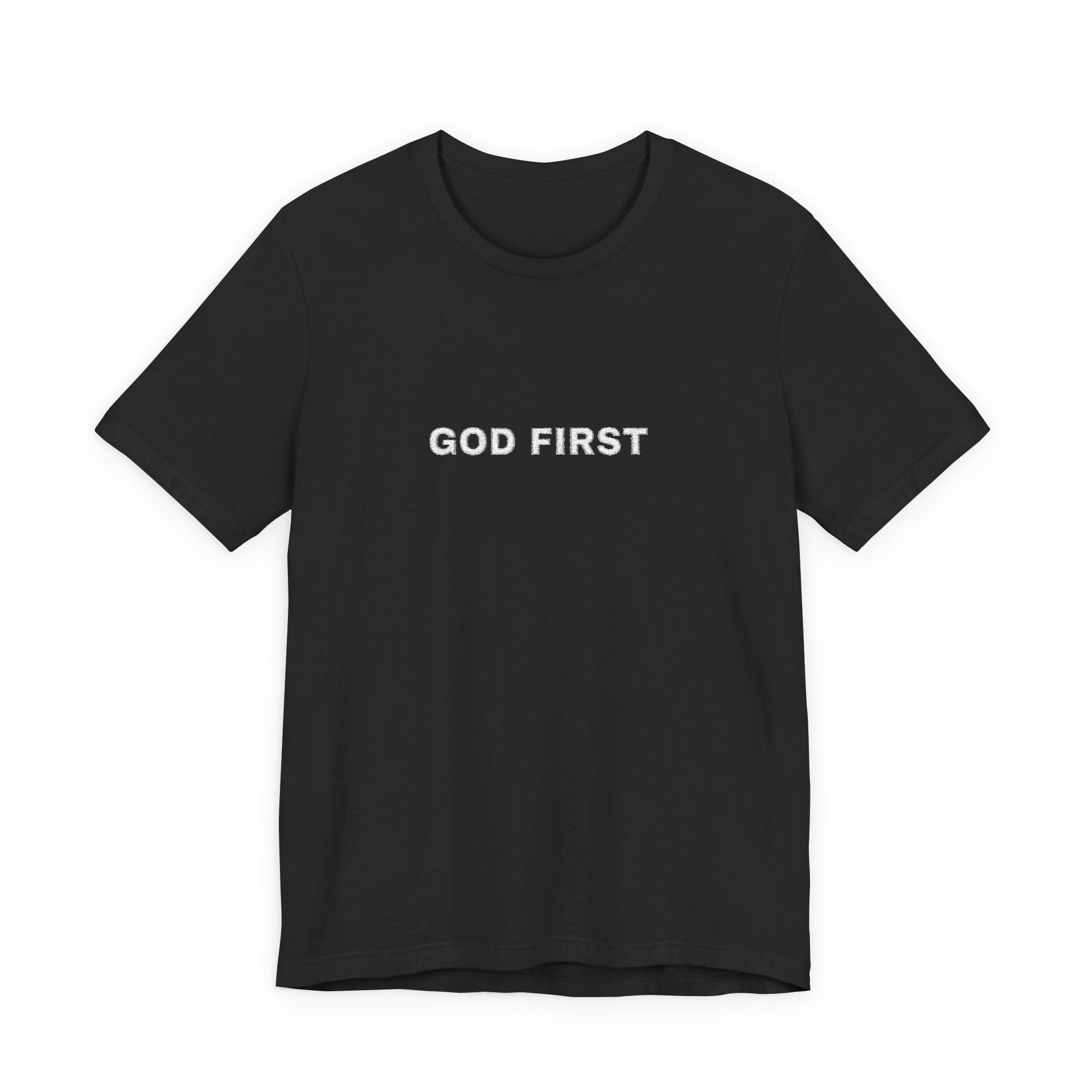 God First T-Shirt – Floral Lettering Christian Tee