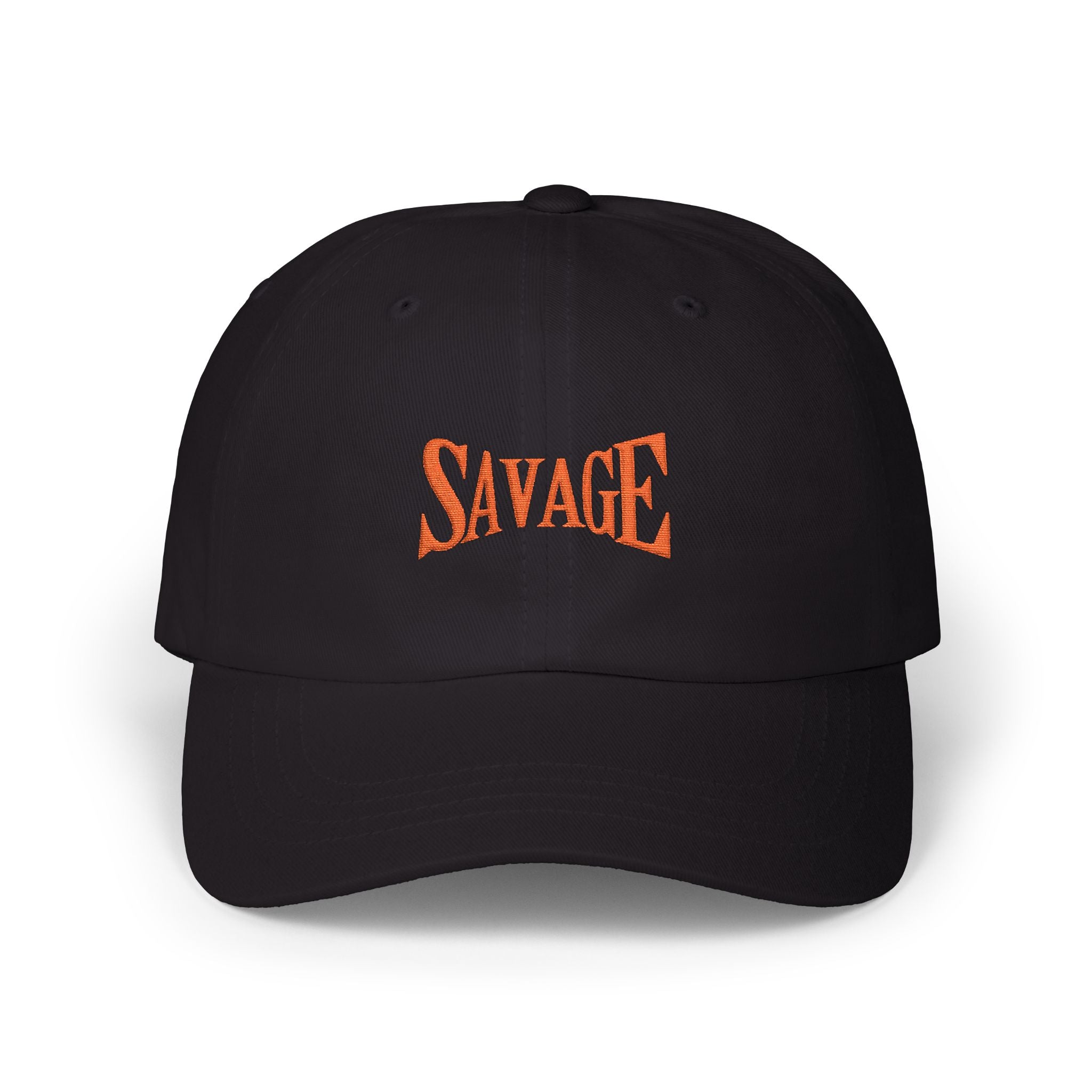 Savage Embroidered Dad Cap - White Casual Baseball Hat