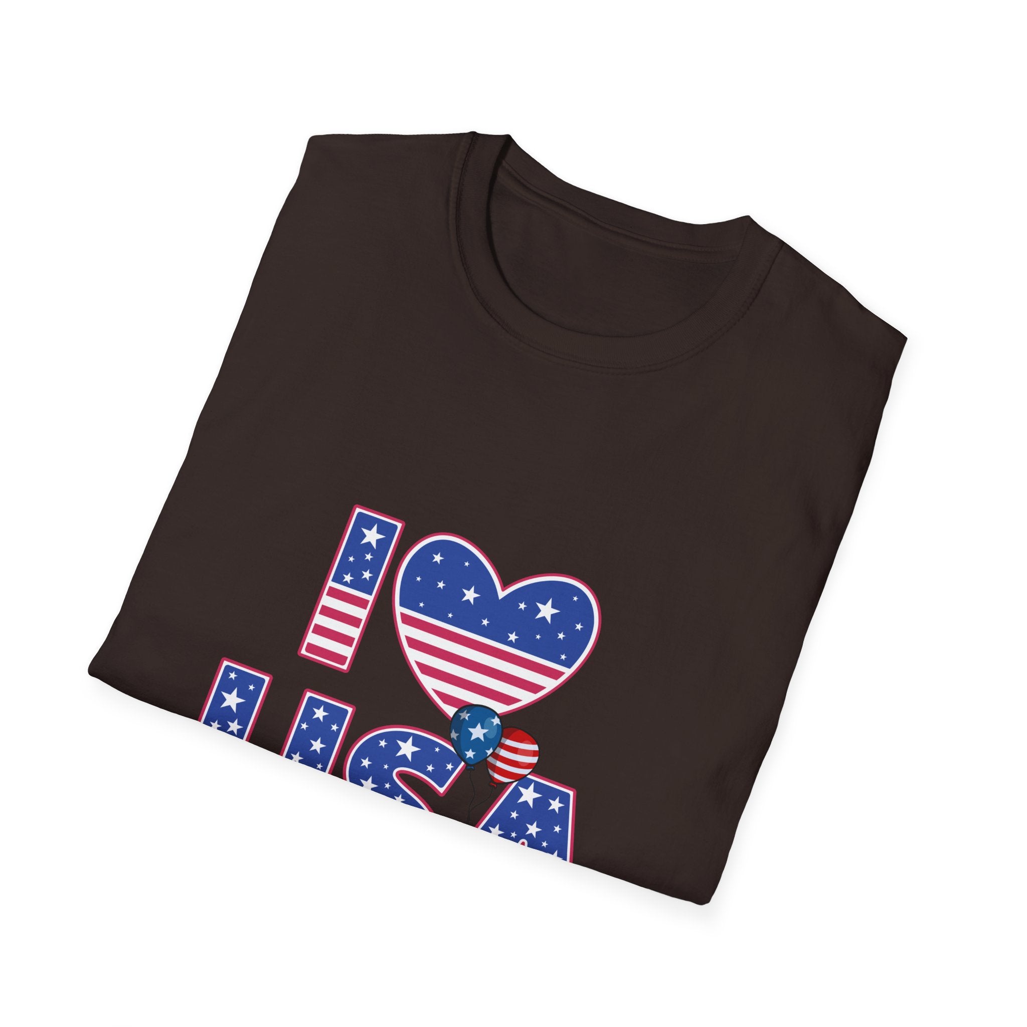I Heart USA T-Shirt — Patriotic American Flag Tee for 4th of July