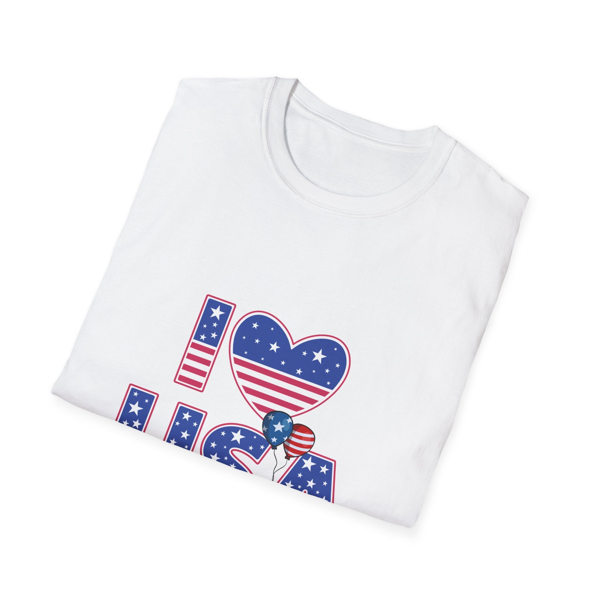 I Heart USA T-Shirt — Patriotic American Flag Tee for 4th of July