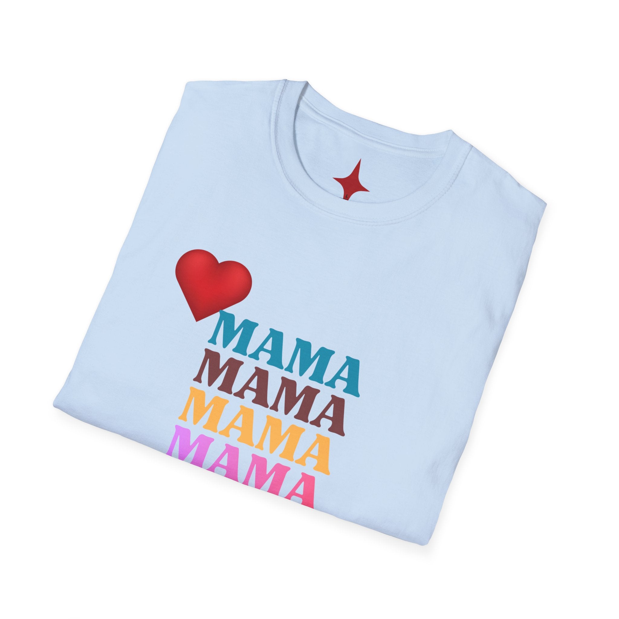 Mama Stack Heart T-Shirt — Colorful 'MAMA' Mother's Day Tee