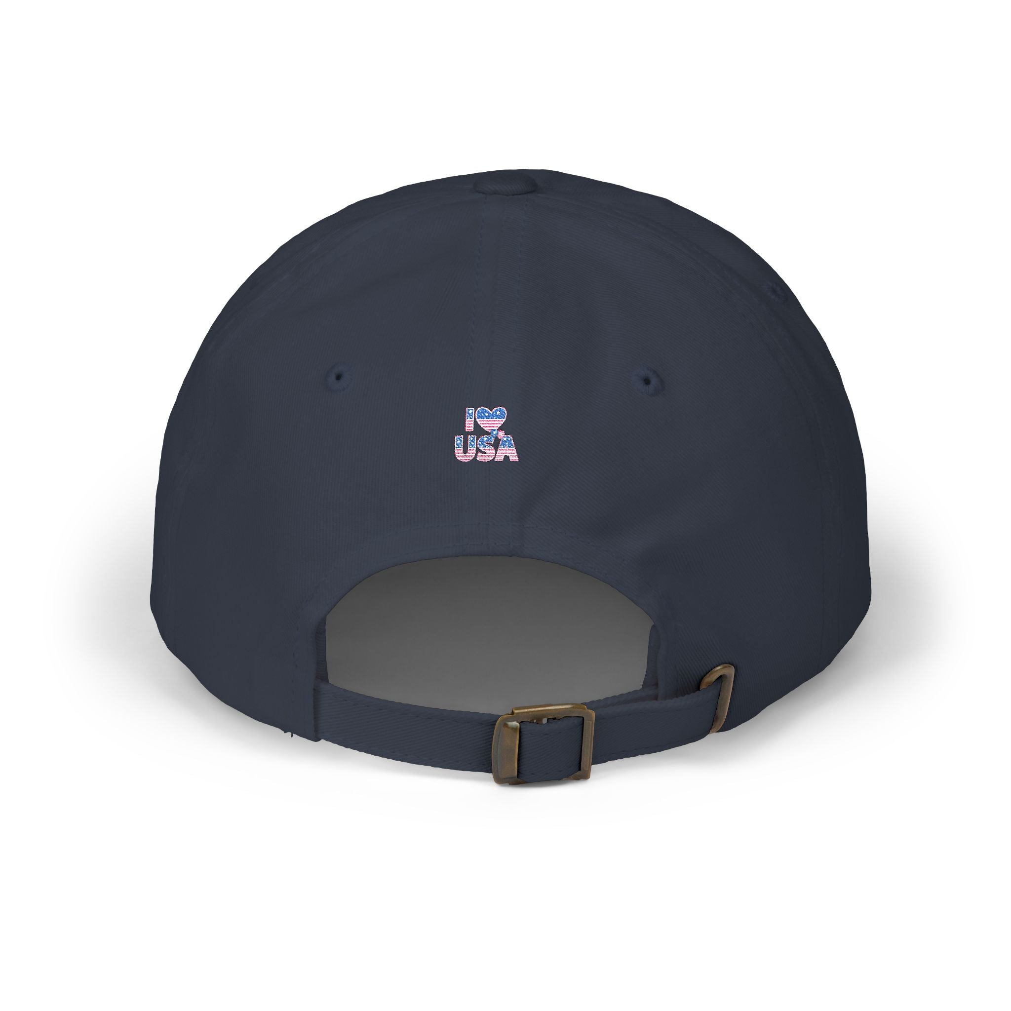 Patriotic USA Dad Cap — Small American Flag Embroidered Baseball Hat