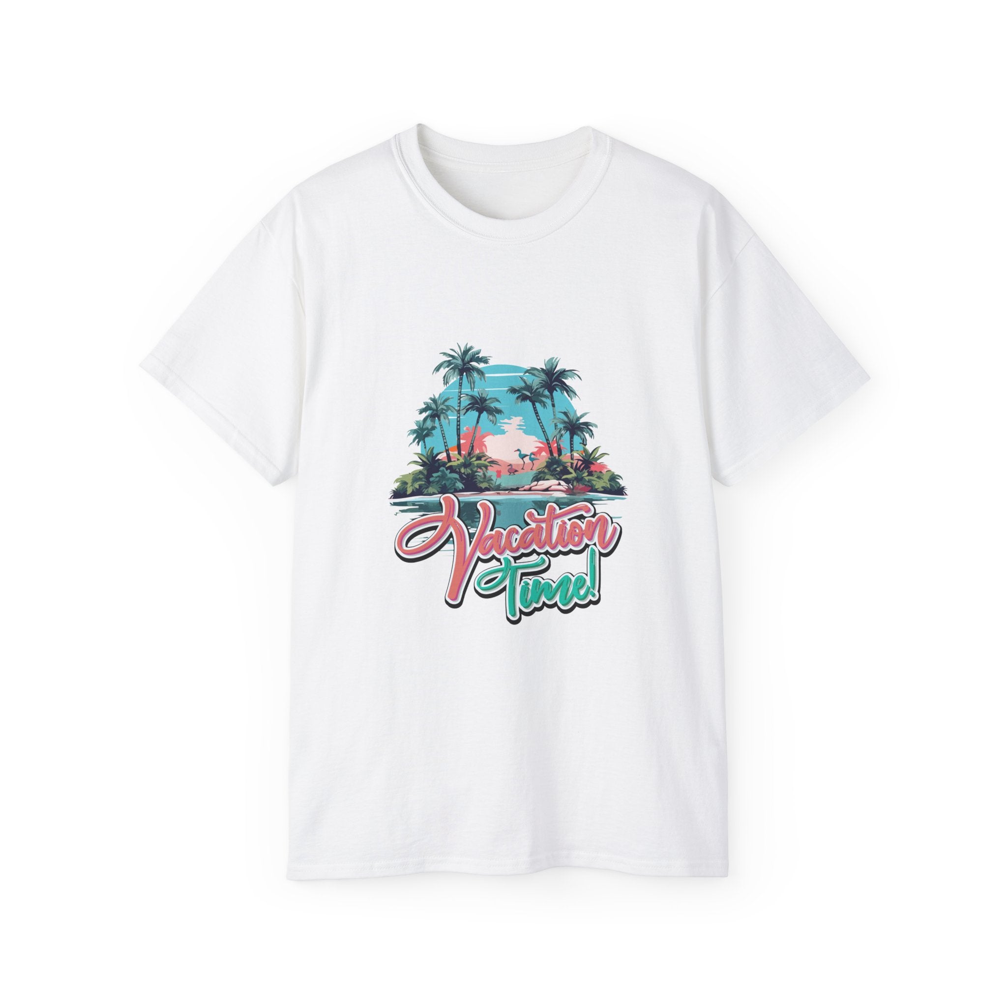 Vacation Time T-Shirt — Tropical Palm Beach Retro Tee
