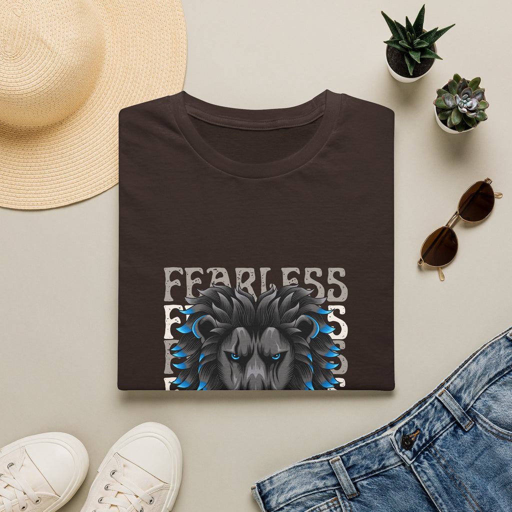 Lion Head T-Shirt — Bold Blue Mane Graphic Tee