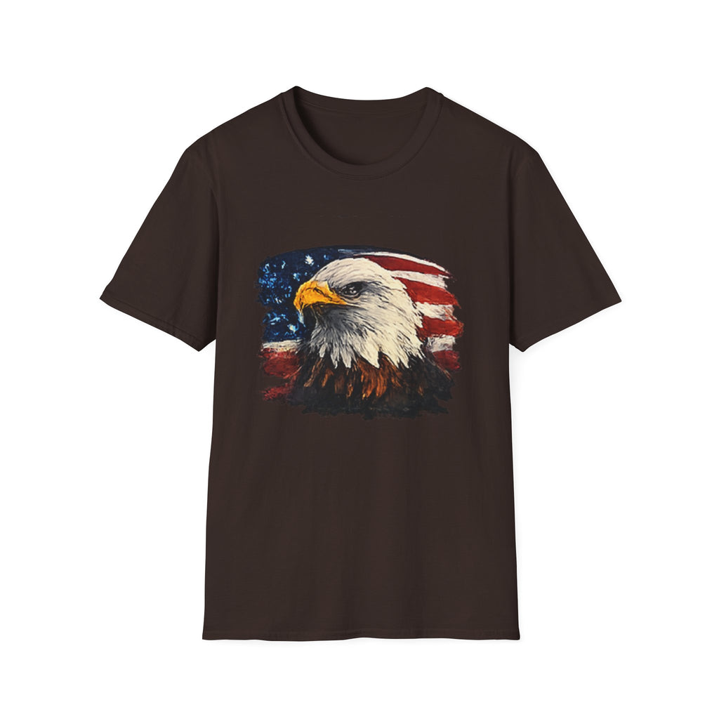 Patriotic Eagle T-Shirt — American Flag Bald Eagle Graphic Tee