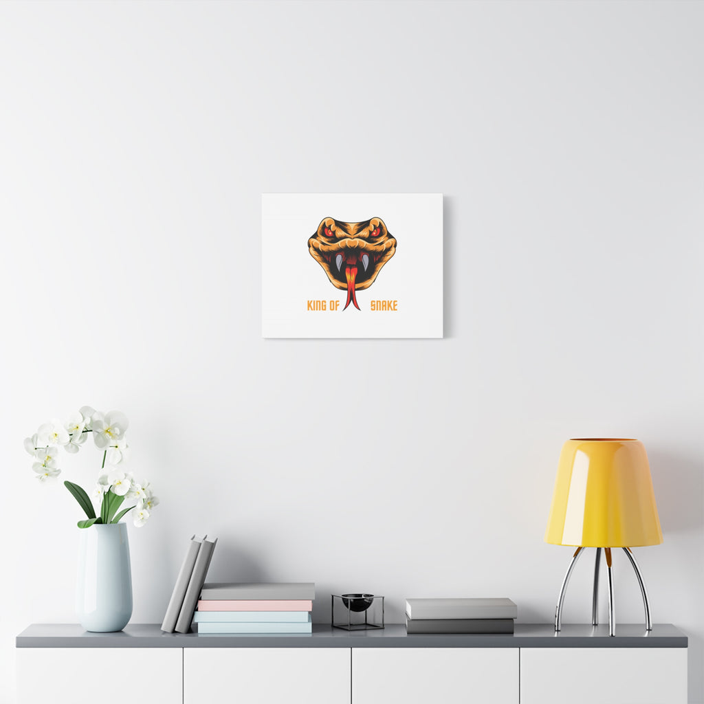 Snake Canvas Wall Art – "King of Snake" Fierce Cobra Head Matte Stretched Print