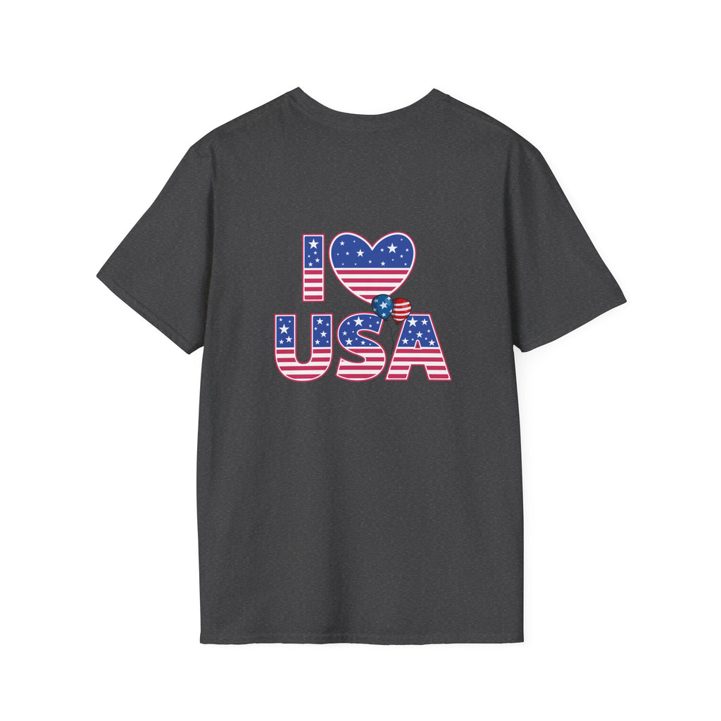 I Heart USA T-Shirt — Patriotic American Flag Tee for 4th of July