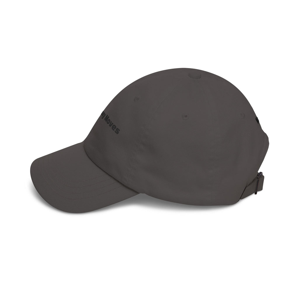 Make Money Moves Dad Cap — White Embroidered 'Make Money Moves' Front & 'Mindset' Back