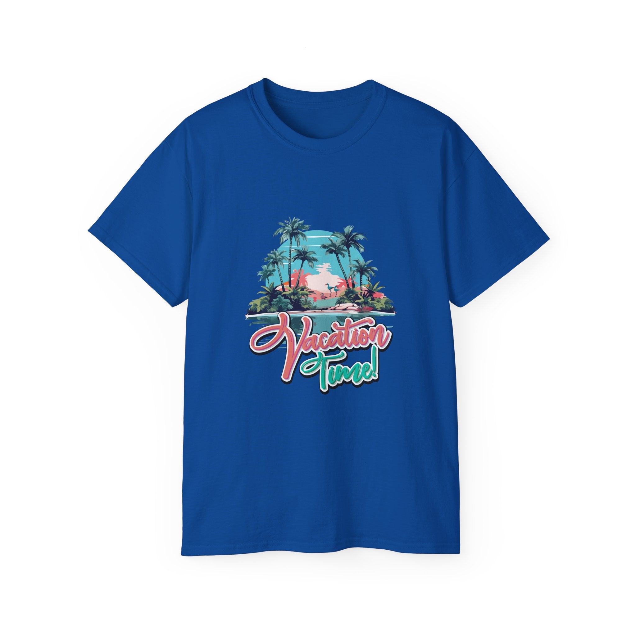 Vacation Time T-Shirt — Tropical Palm Beach Retro Tee
