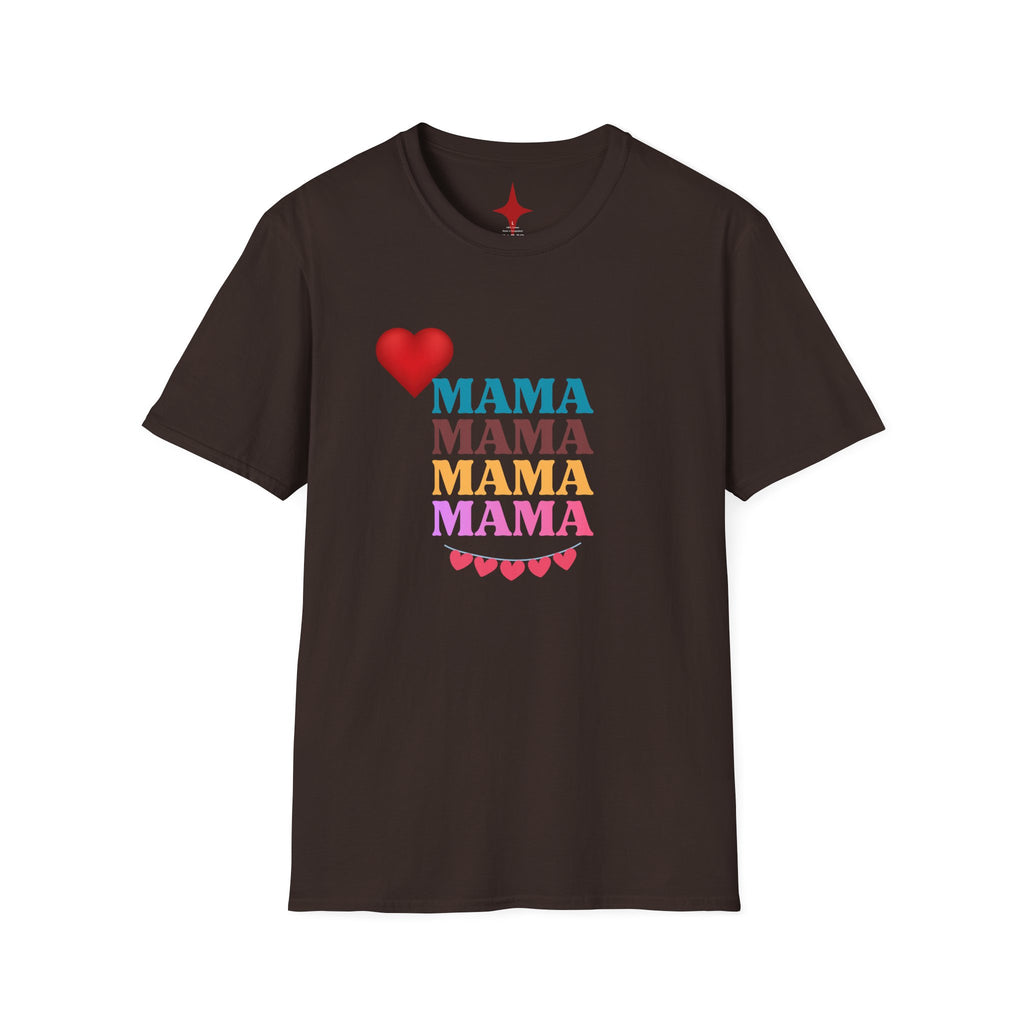 Mama Stack Heart T-Shirt — Colorful 'MAMA' Mother's Day Tee