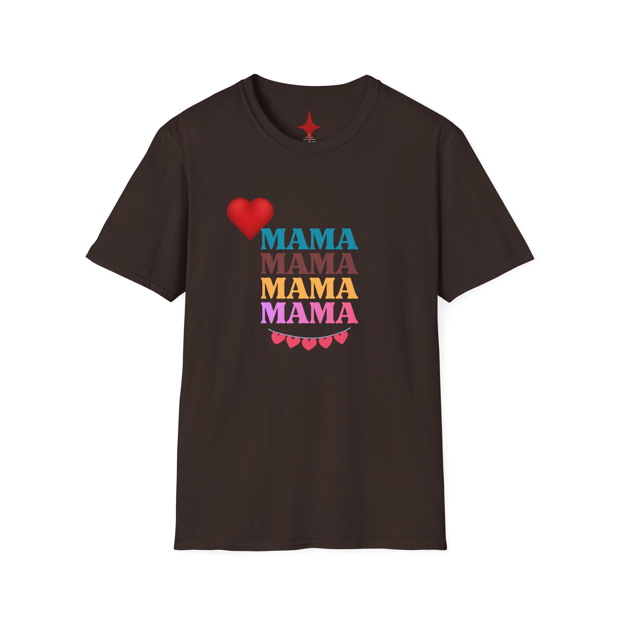Mama Stack Heart T-Shirt — Colorful 'MAMA' Mother's Day Tee