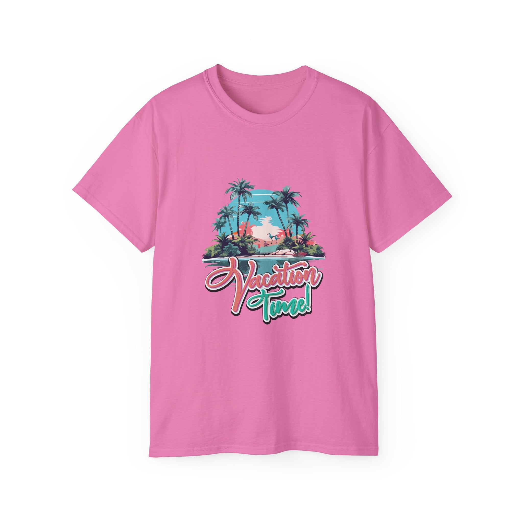 Vacation Time T-Shirt — Tropical Palm Beach Retro Tee